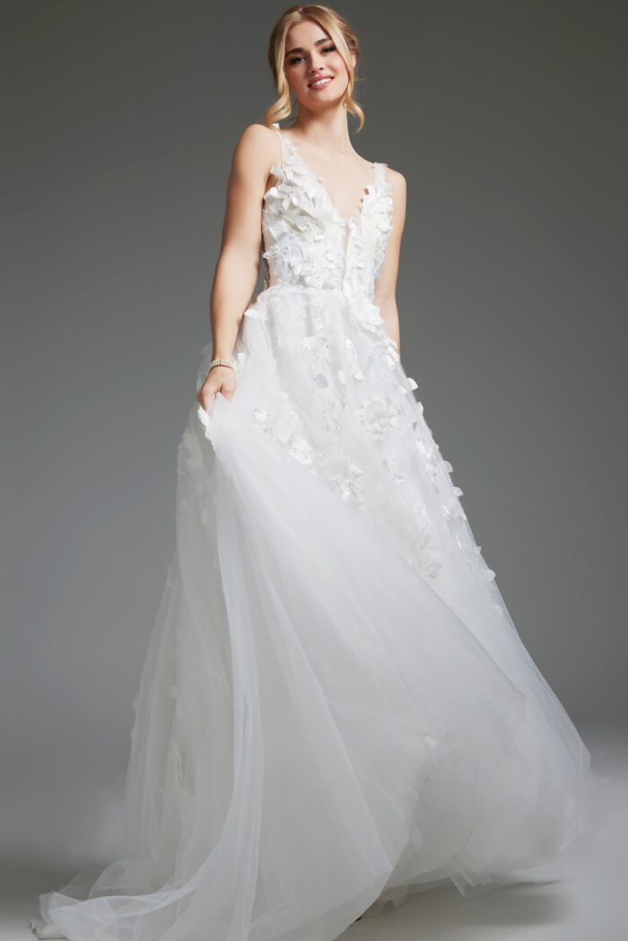 Wedding Dresses A Line Bridal Gown Open Back Wedding Dress Ivory