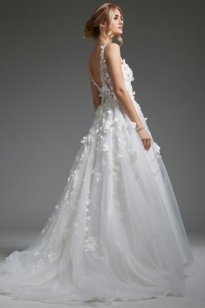 Wedding Dresses A Line Bridal Gown Open Back Wedding Dress Ivory