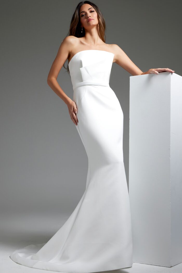 Wedding Dresses Long Mermaid Bridal Gown Simple Wedding Dress Off-White