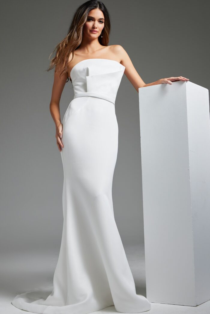 Wedding Dresses Long Mermaid Bridal Gown Simple Wedding Dress Off-White