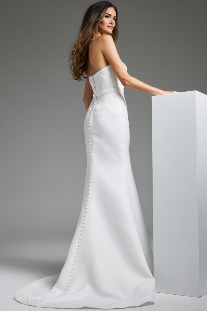 Wedding Dresses Long Mermaid Bridal Gown Simple Wedding Dress Off-White