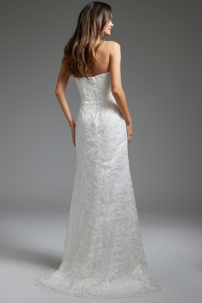 Wedding Dresses Long Bridal Gown Sequin Wedding Dress Off-White