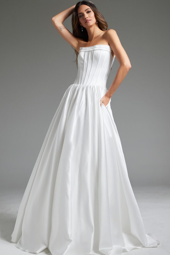 Wedding Dresses A Line Bridal Long Wedding Dress Off-White