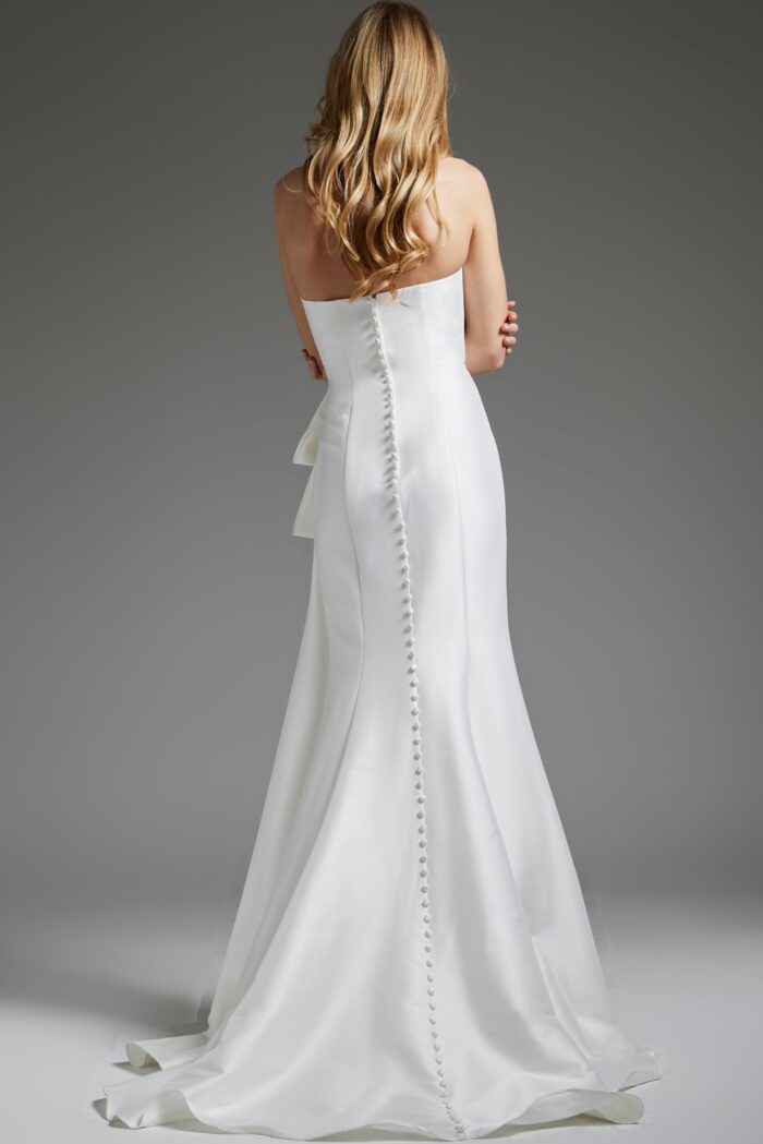 Wedding Dresses High Slit Bridal Long Wedding Dress Off-White