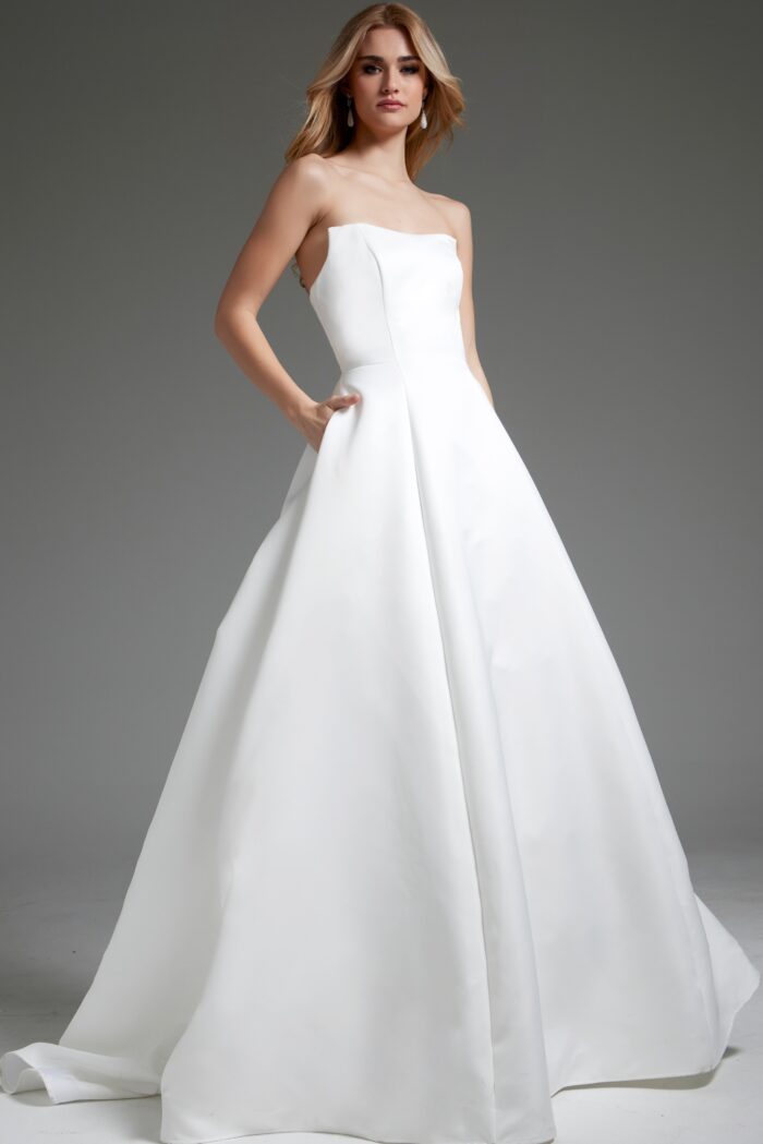 Wedding Dresses Bridal Gown A Line Long Wedding Dress Off-White
