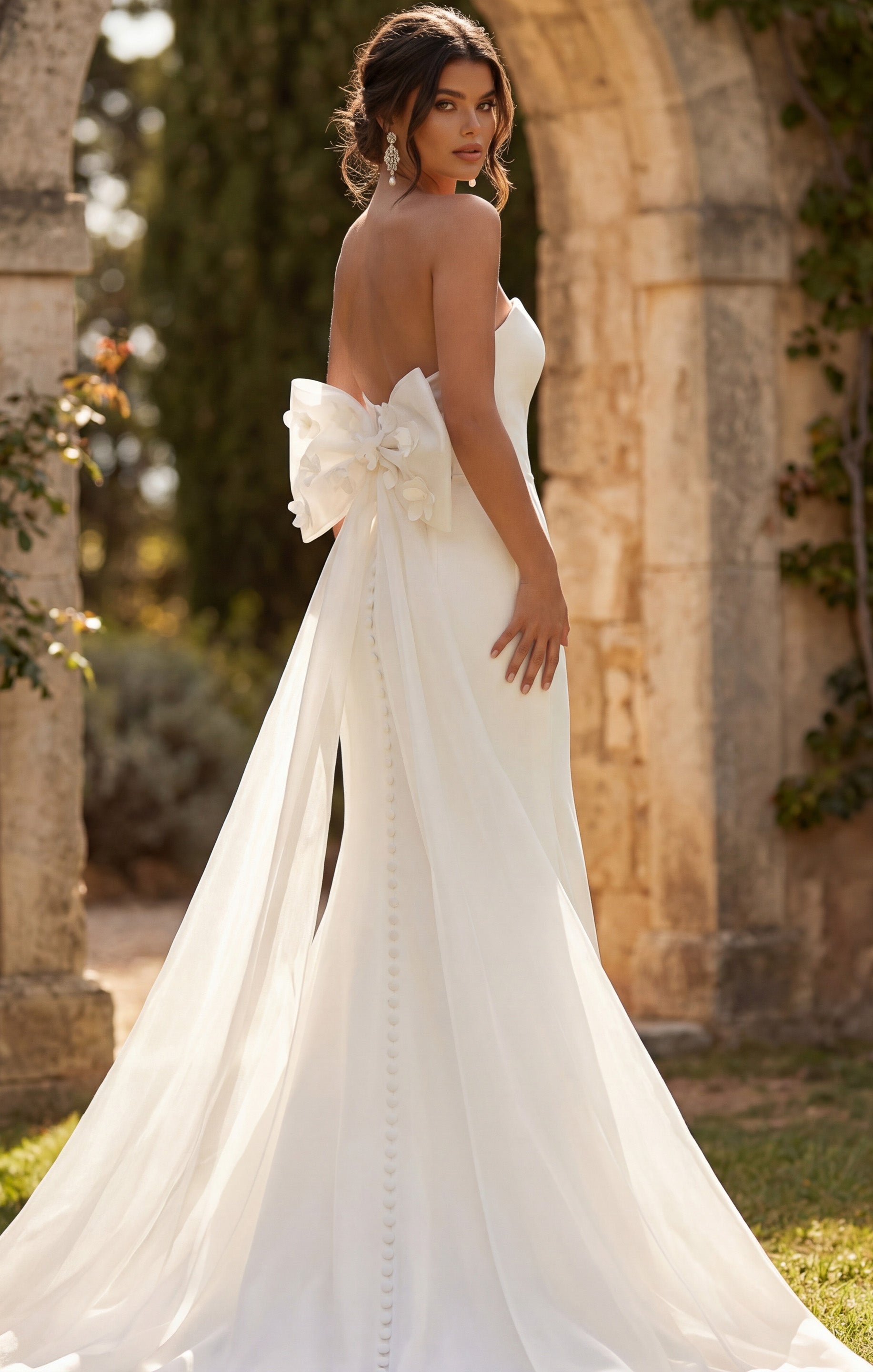 Off White Off-the-Shoulder Floor-Length Lace Bridal A-Line Gown with Sweetheart Bodice Jovani JB45113