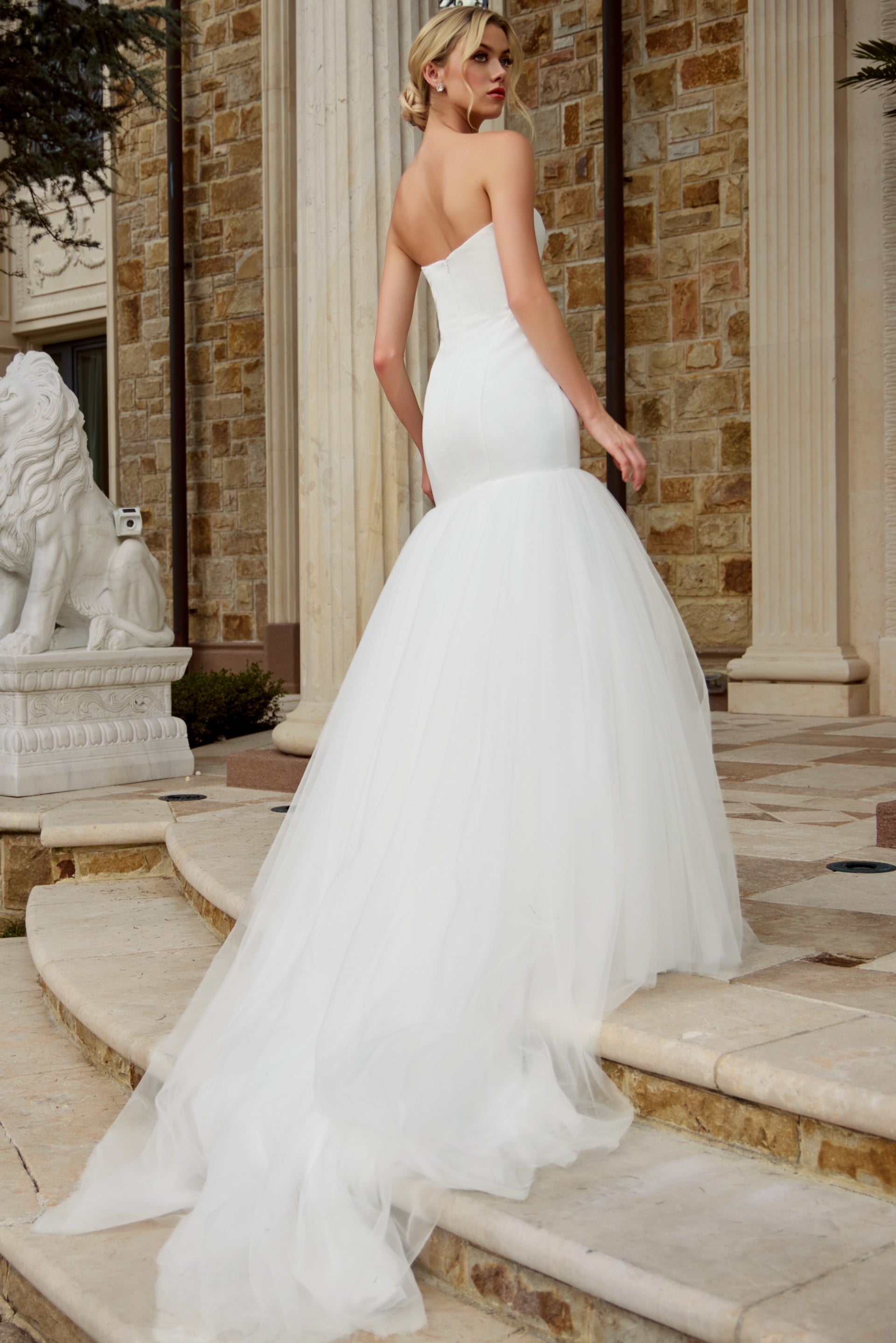 Sweetheart Floor-Length Tulle Wedding Mermaid/Trumpet Jovani JB45361