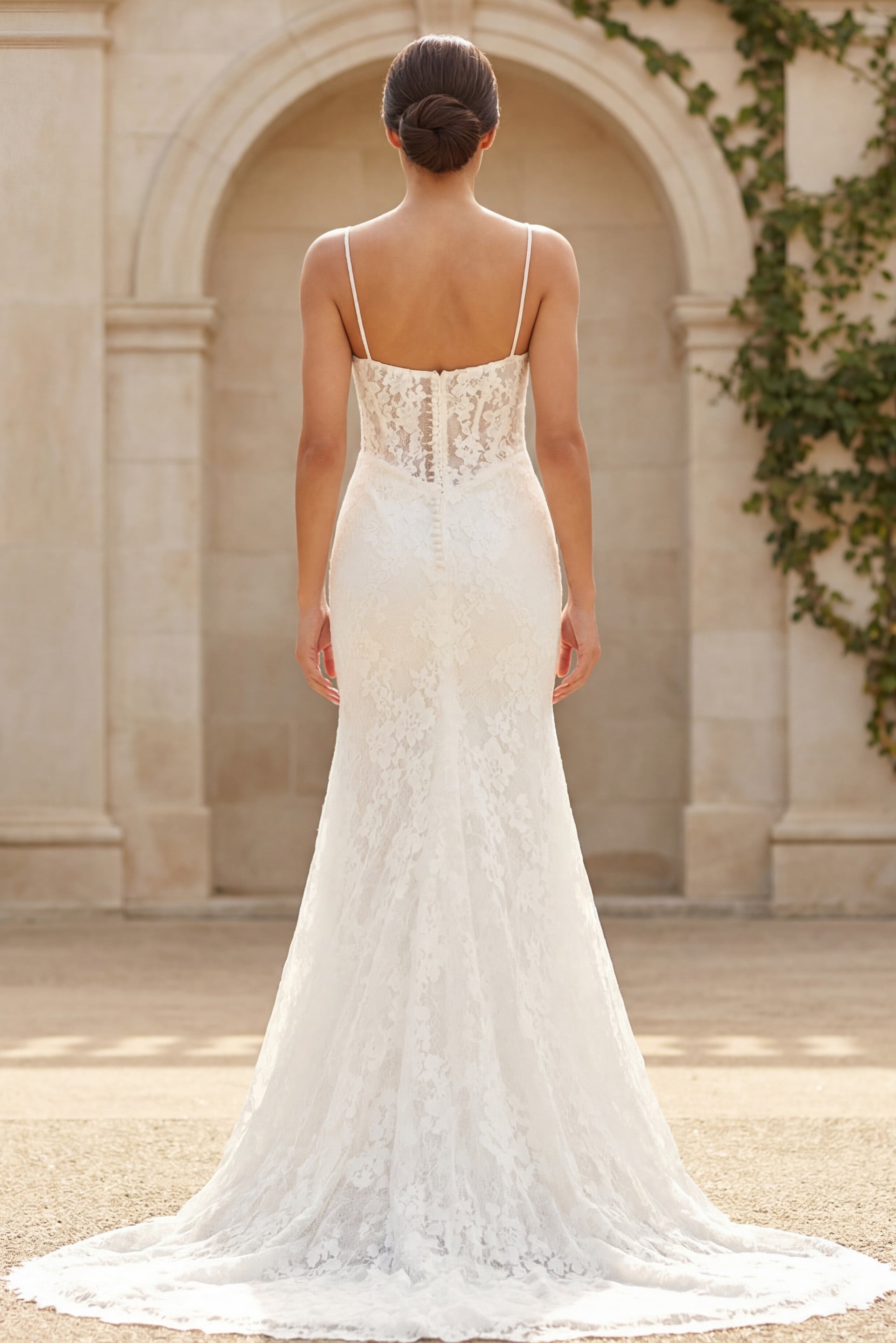 Scoop Floor-Length Lace Wedding Mermaid/Trumpet Jovani JB45719