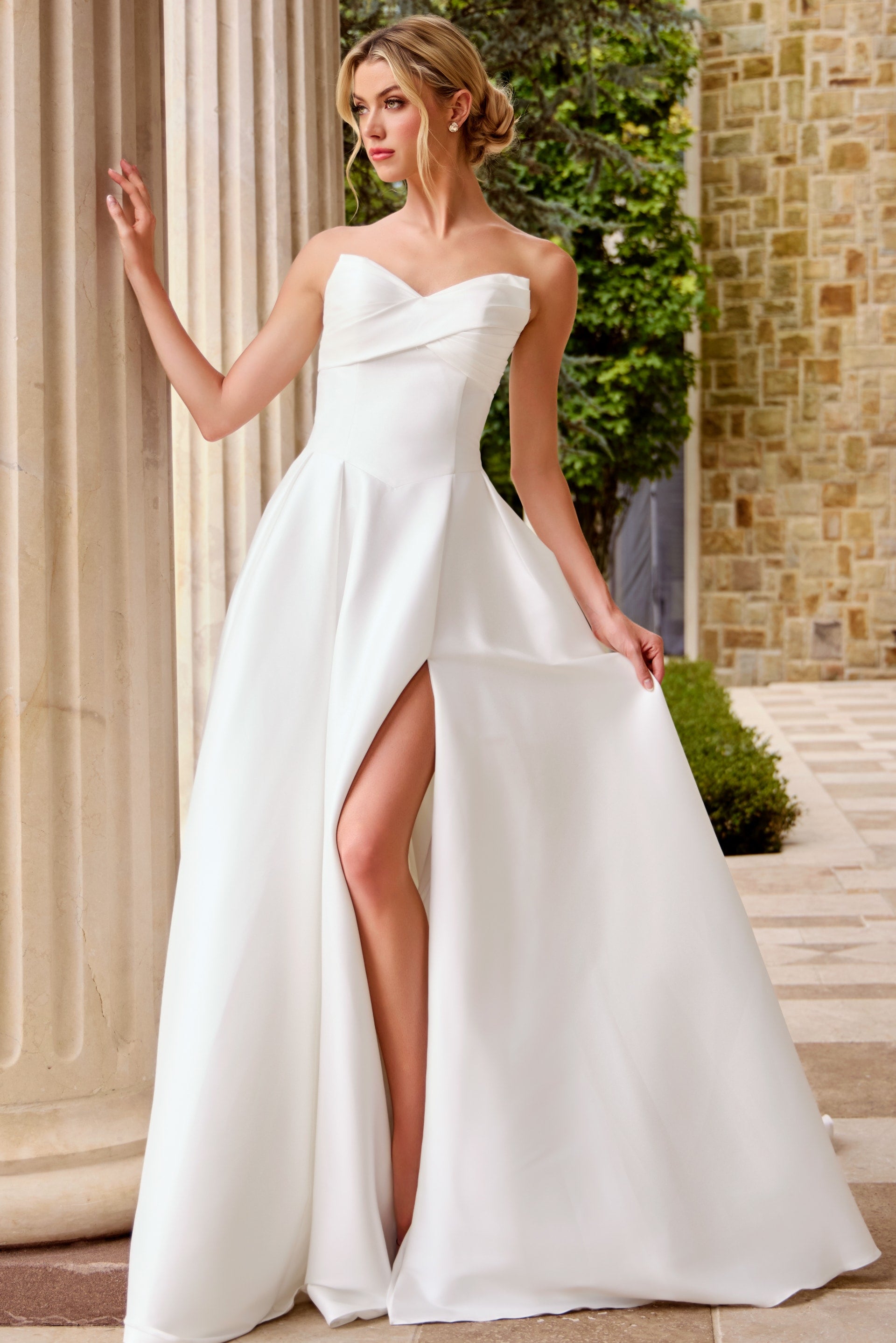 Sweetheart Floor-Length Satin Wedding Ball Gown Jovani JB46880