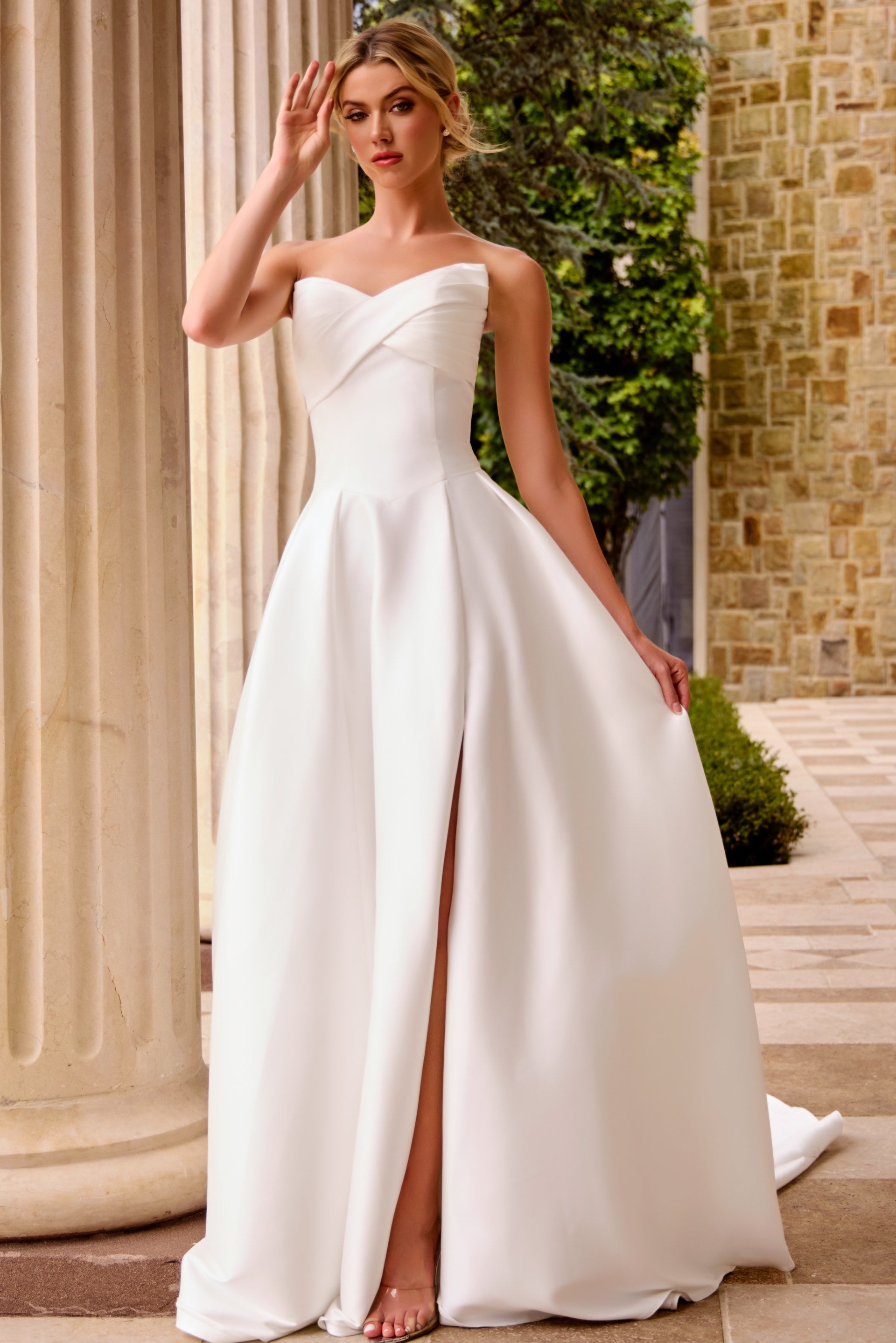 Sweetheart Floor-Length Satin Wedding Ball Gown Jovani JB46880