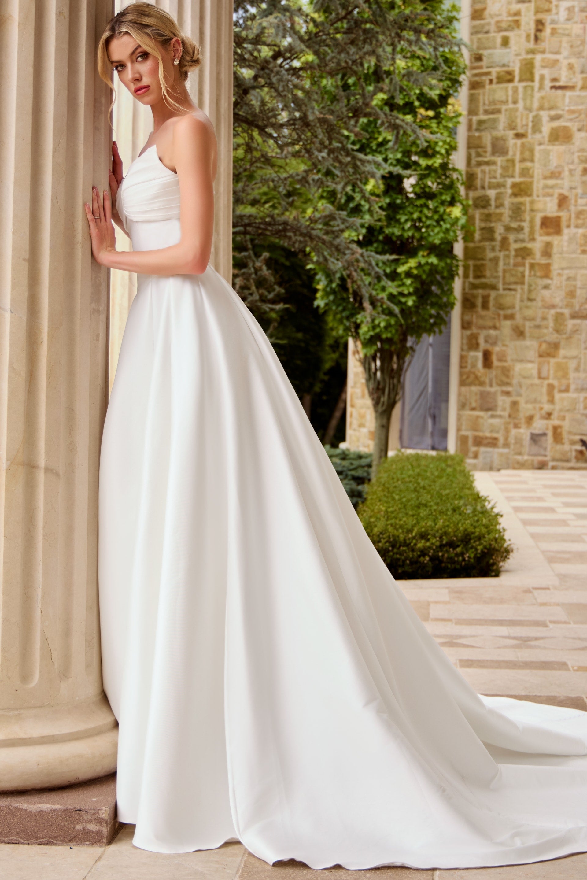 Sweetheart Floor-Length Satin Wedding Ball Gown Jovani JB46880
