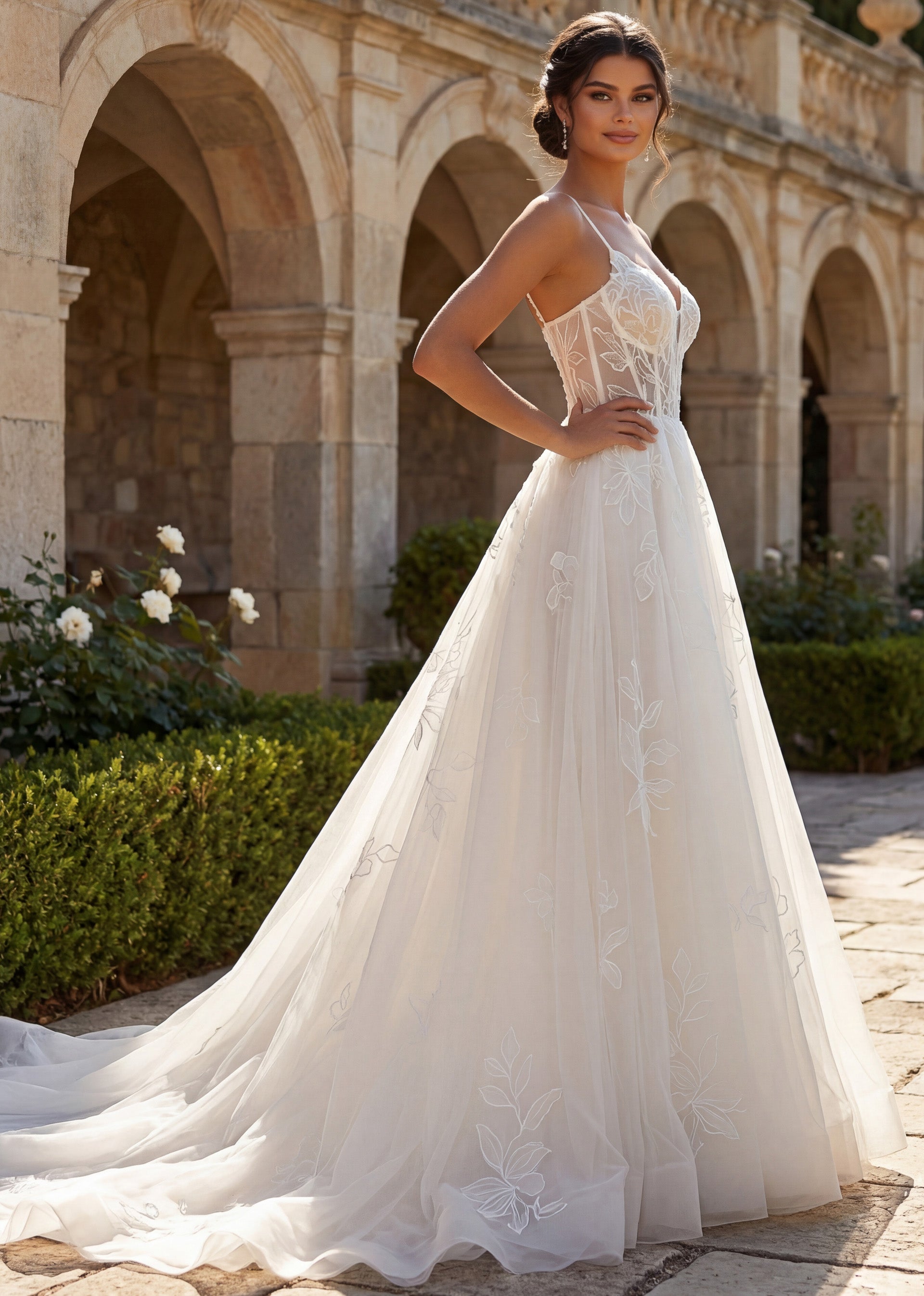 Sweetheart Floor-Length Tulle Wedding Ball Gown Jovani JB49761
