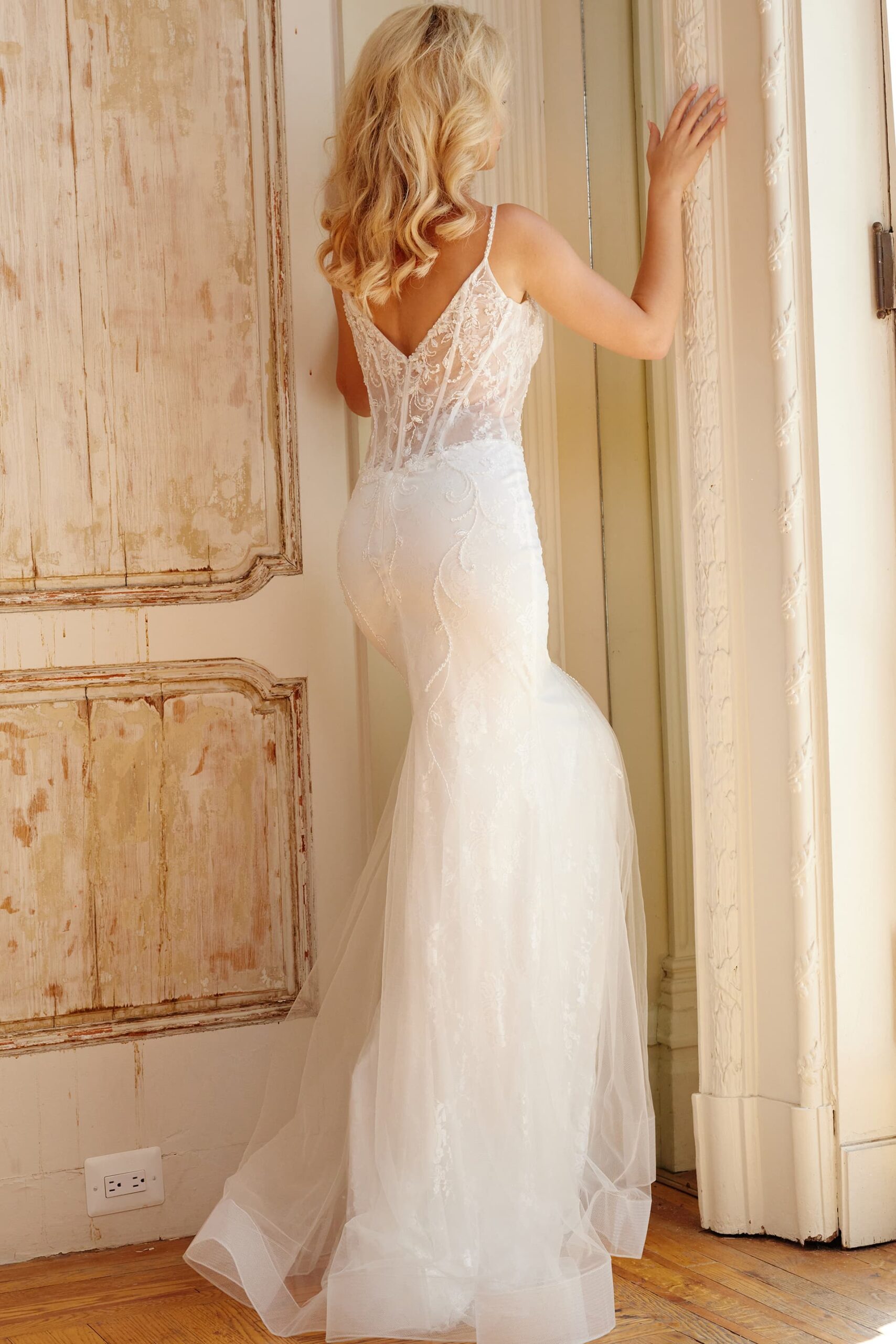 Wedding Dresses Long Bridal Gown Beaded Wedding Dress White