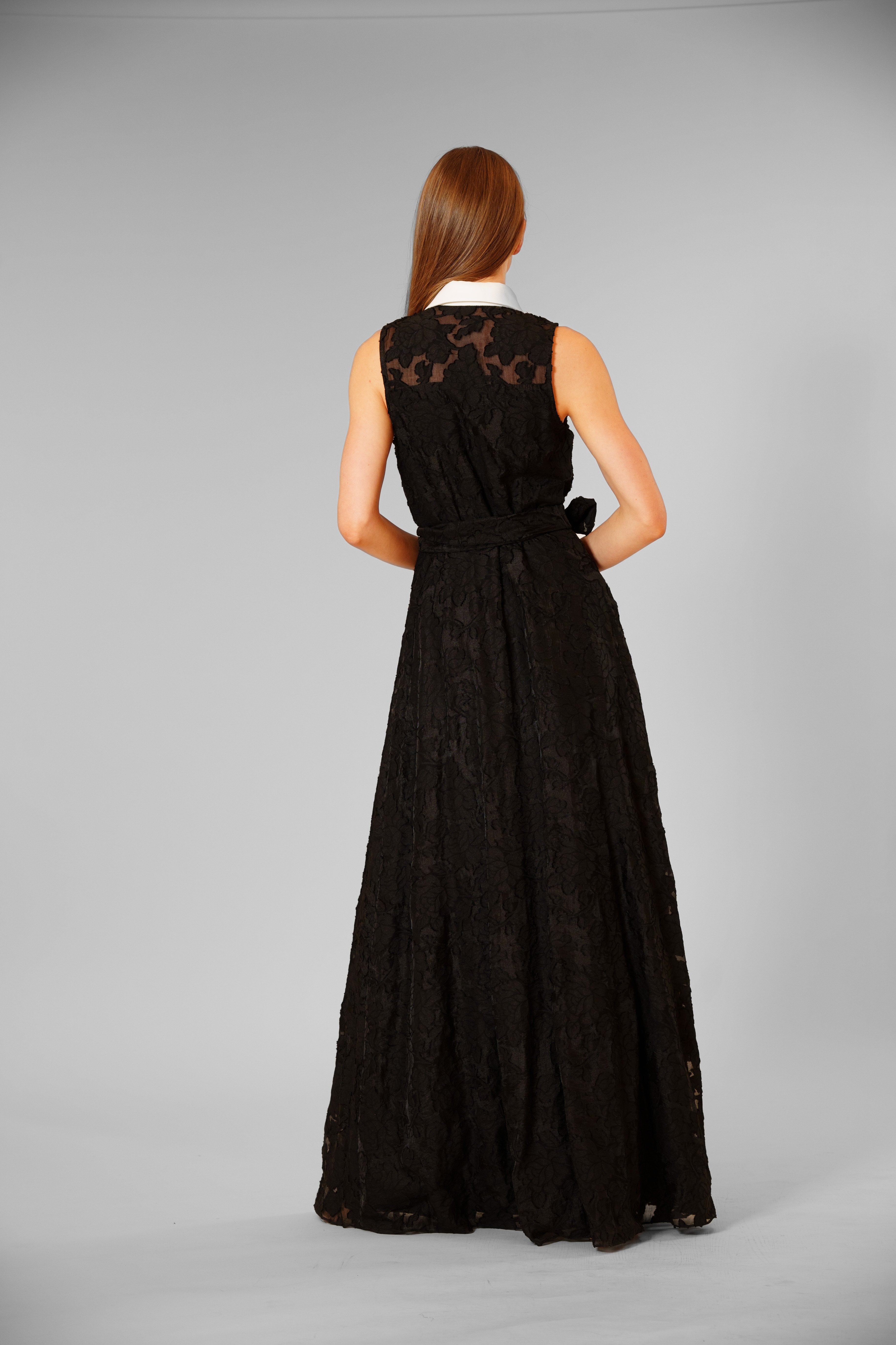 Sleeveless Burnout Shirt Dress with Sash Julia Jordan JJ41524