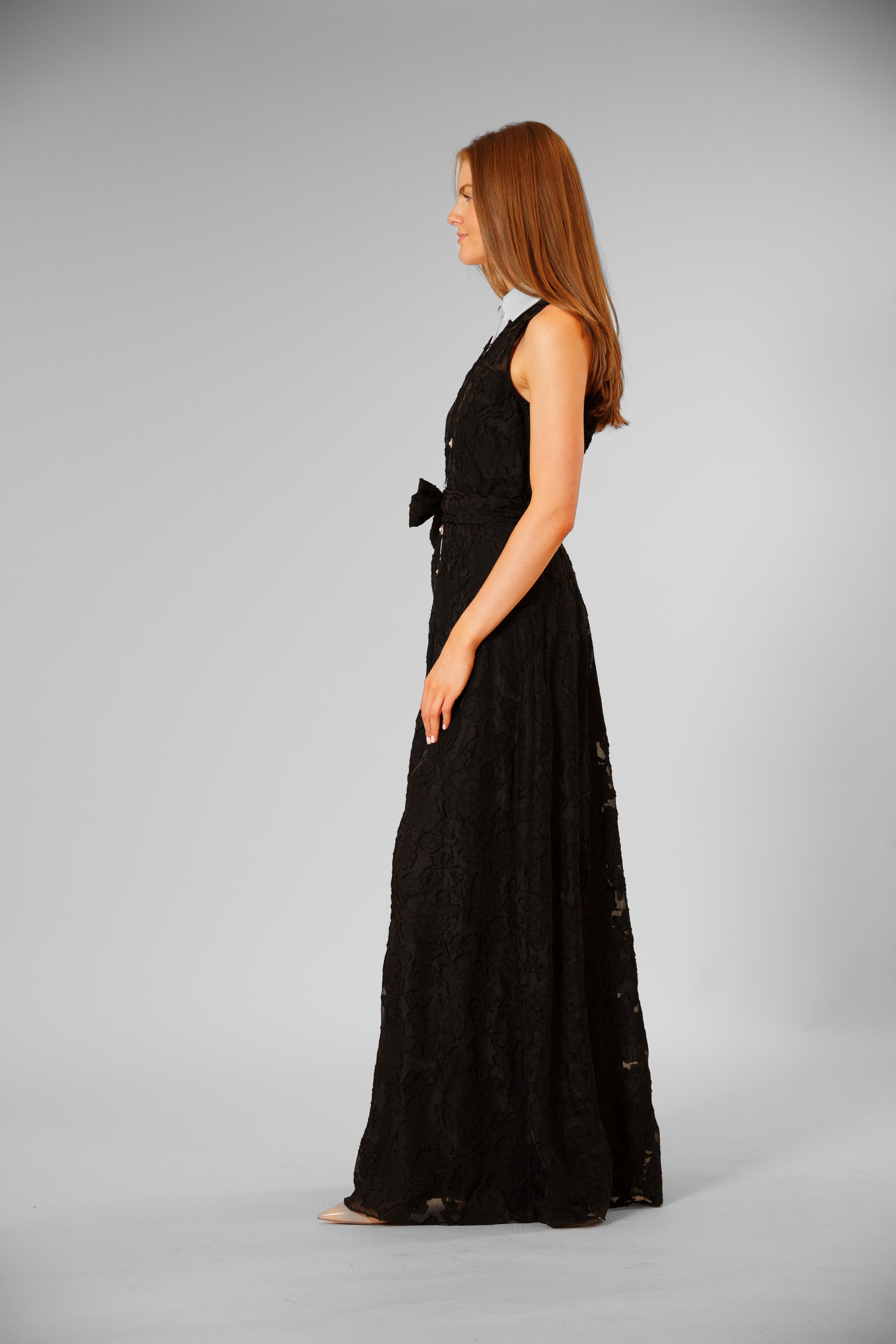 Sleeveless Burnout Shirt Dress with Sash Julia Jordan JJ41524