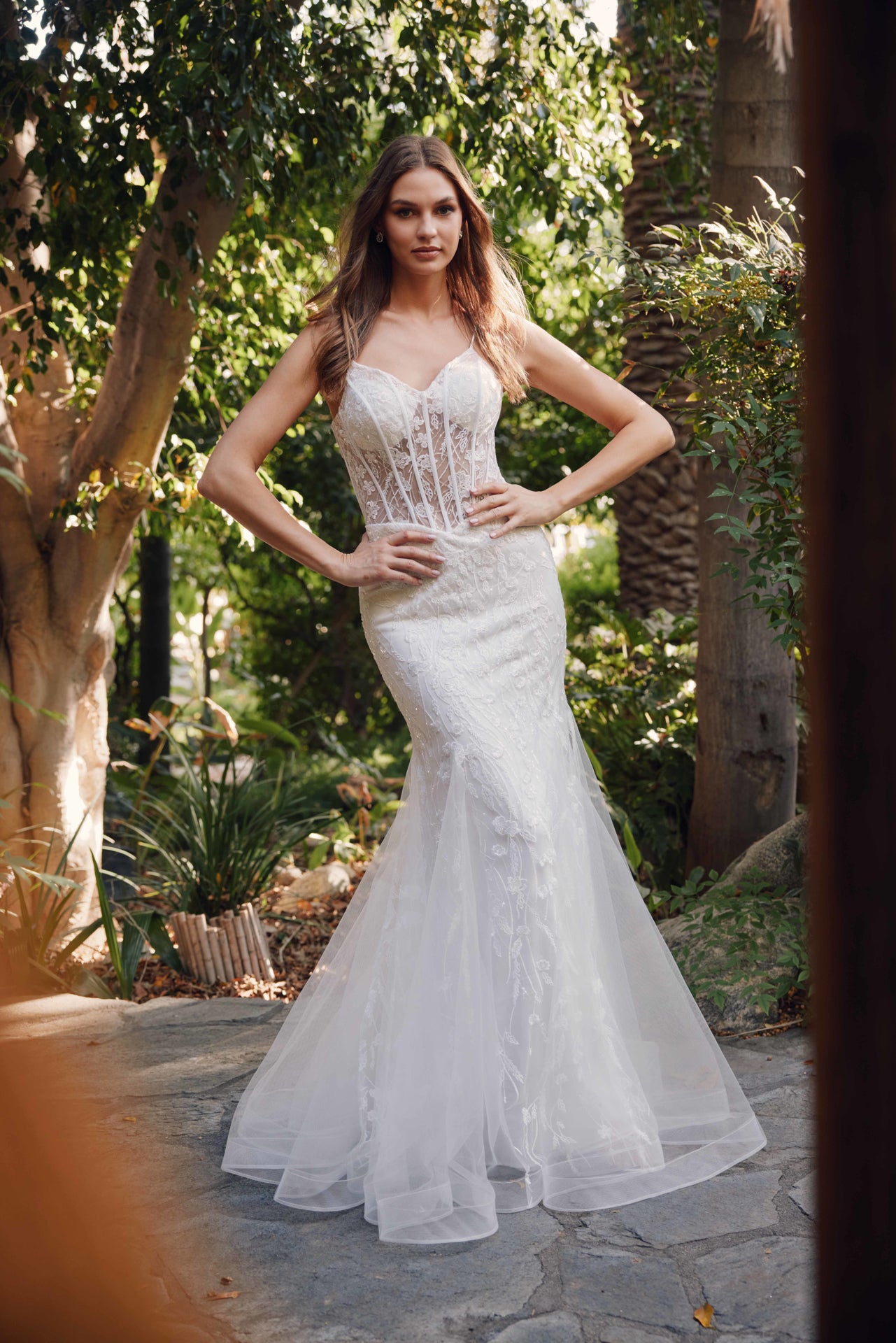 Wedding Dresses Long Fitted Mermaid Bridal Gown Off White