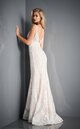 Formal Dresses Beaded Long Formal Lace Fitted Mermaid Evening Dress Off White