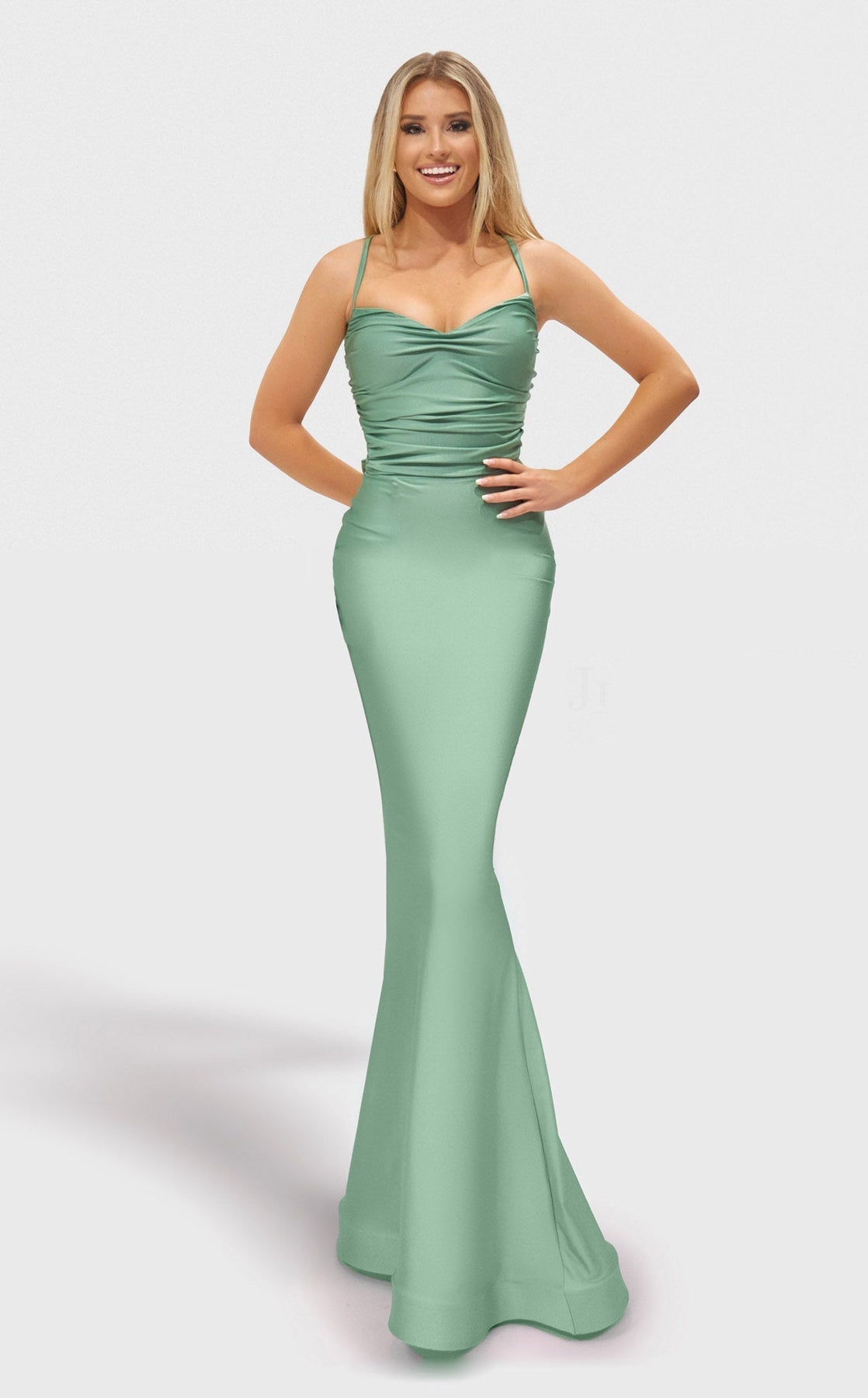 Prom Dresses Ruffle Long Formal Mermaid Prom Dress Mint