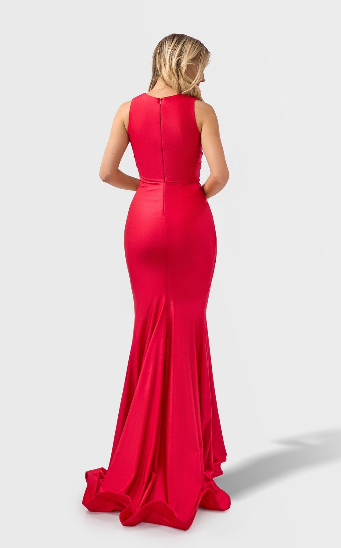 Prom Dresses Fitted Formal Long Evening Prom Dress Red