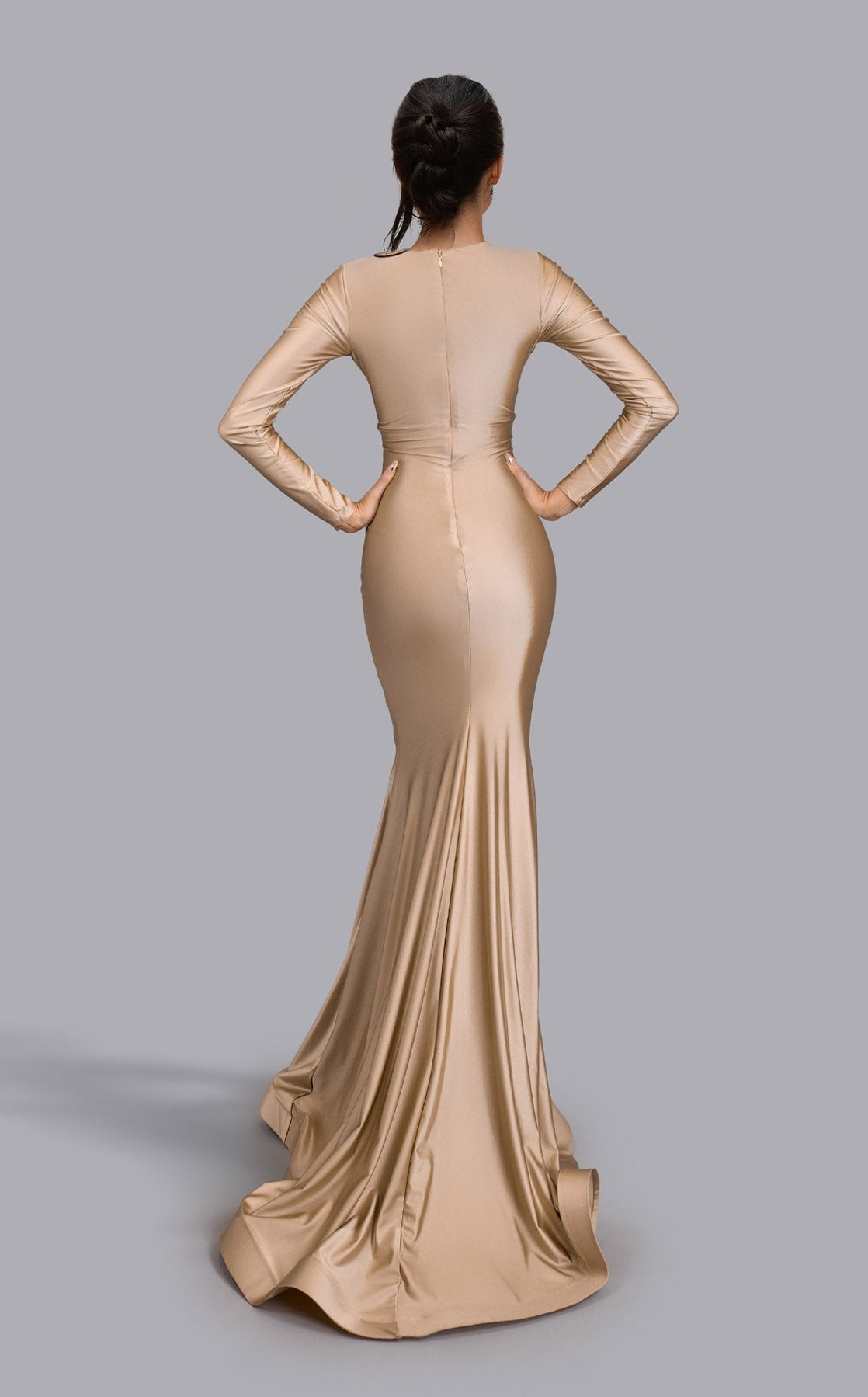 Mother of the Bride Dresses Fitted Long Formal Evening Mother of the Bride Dress Gold