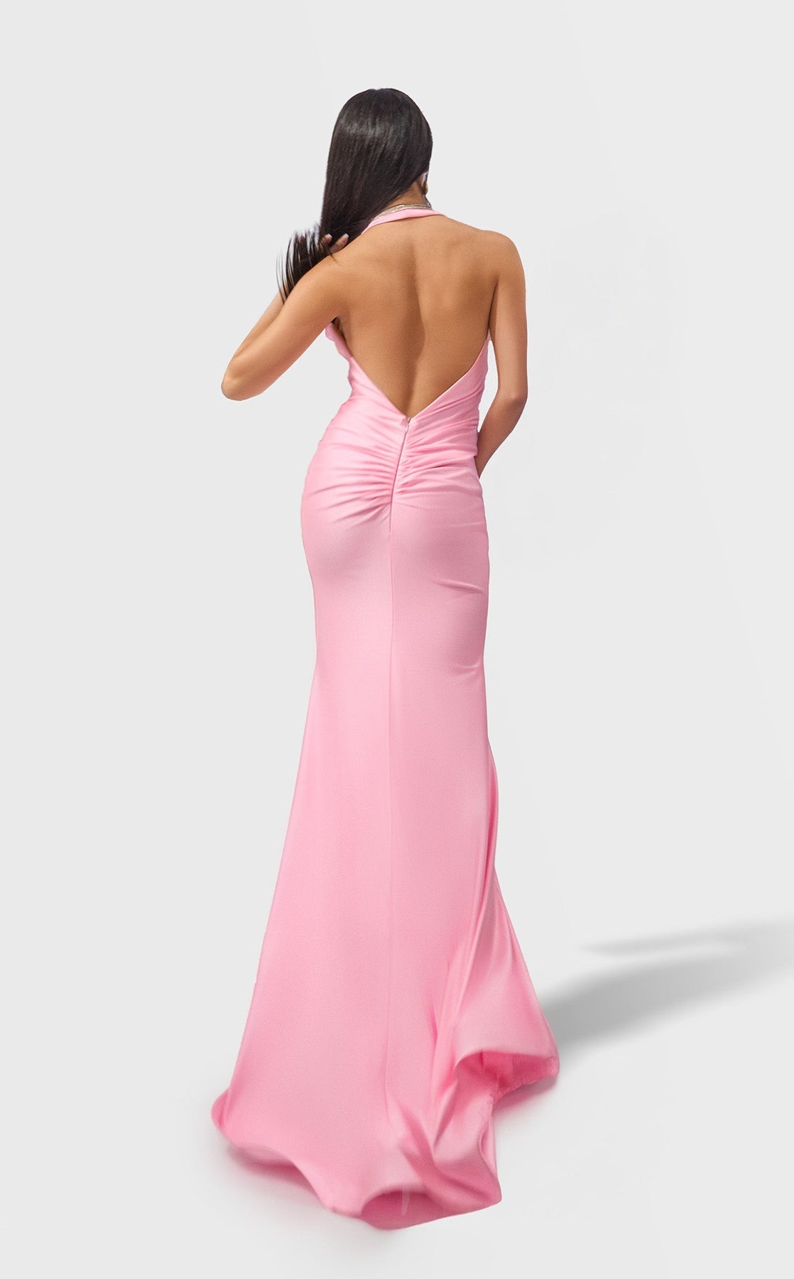 Prom Dresses Long Formal Fitted 3D Floral Prom Dress Light Pink