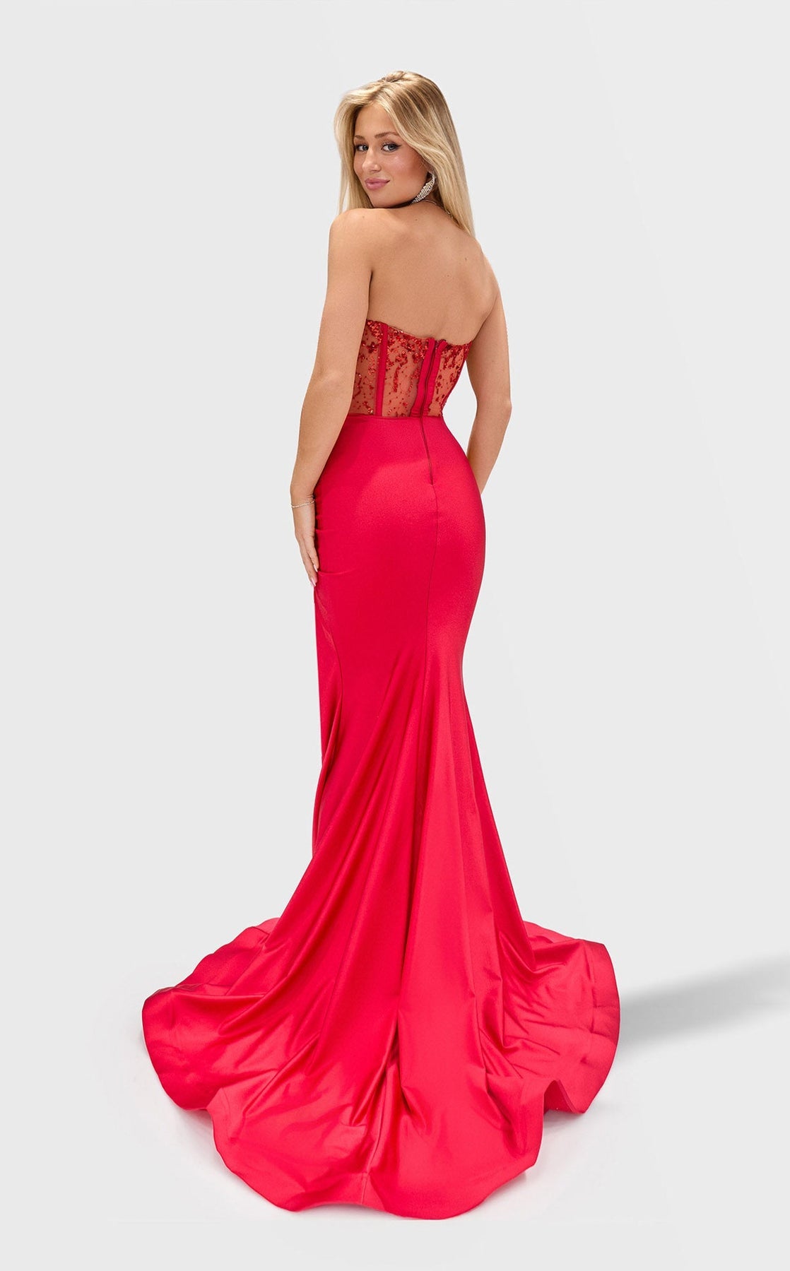 Prom Dresses Fitted Long Formal Evening Prom Dress Red