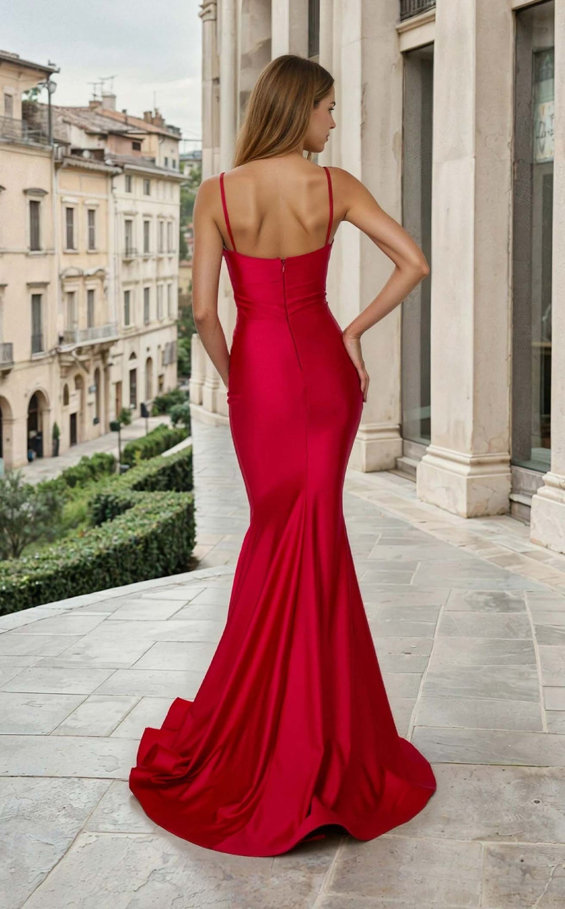Prom Dresses Long Formal Fitted Evening Prom Dress Red