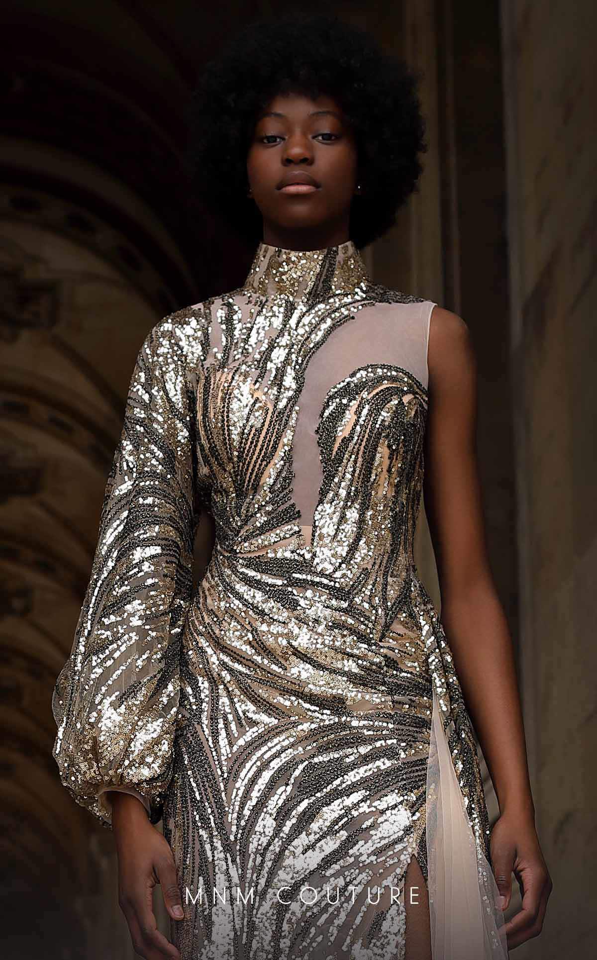 Formal Dresses Long Formal Mermaid Sequin Dress Gold Black