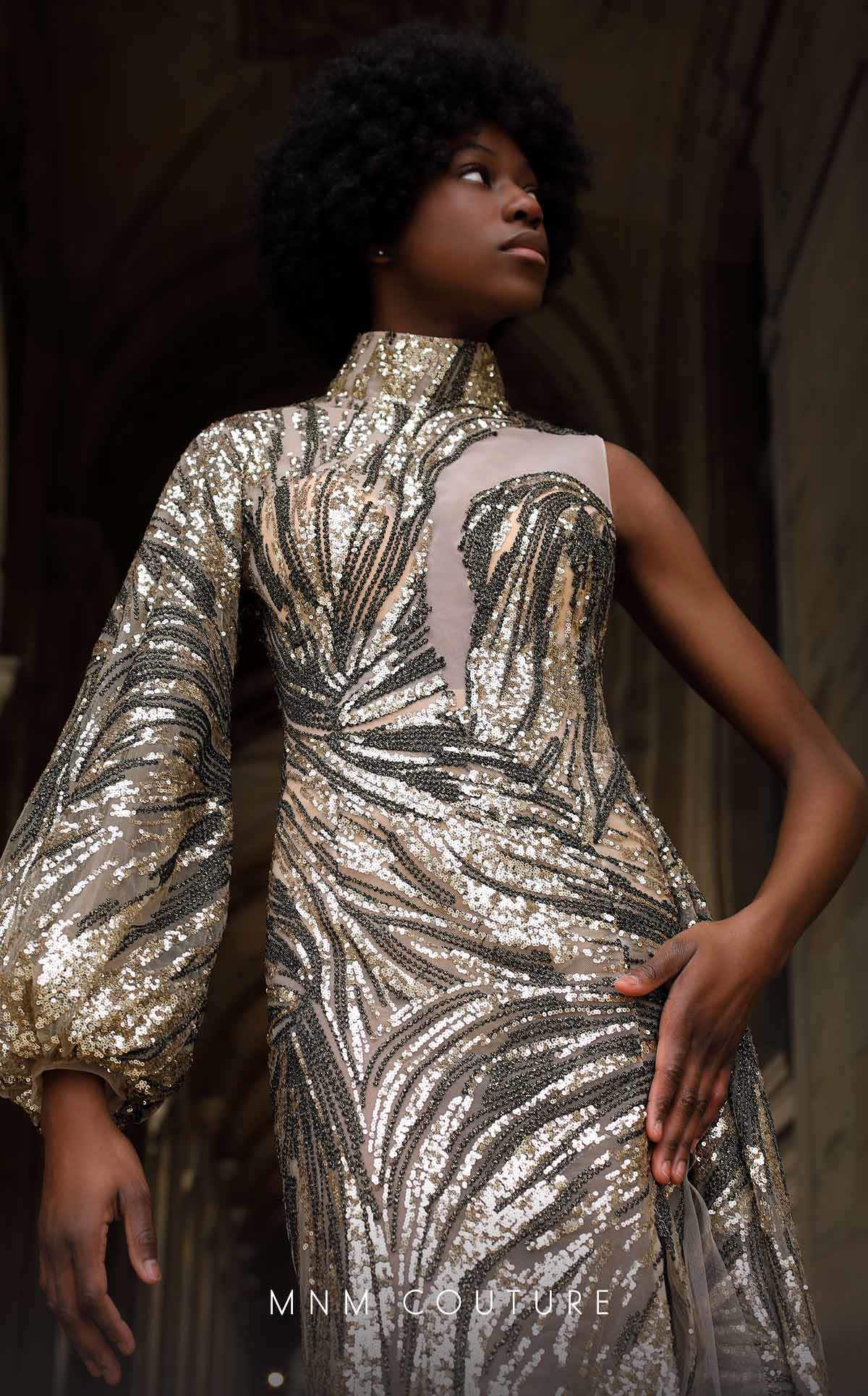 Formal Dresses Long Formal Mermaid Sequin Dress Gold Black