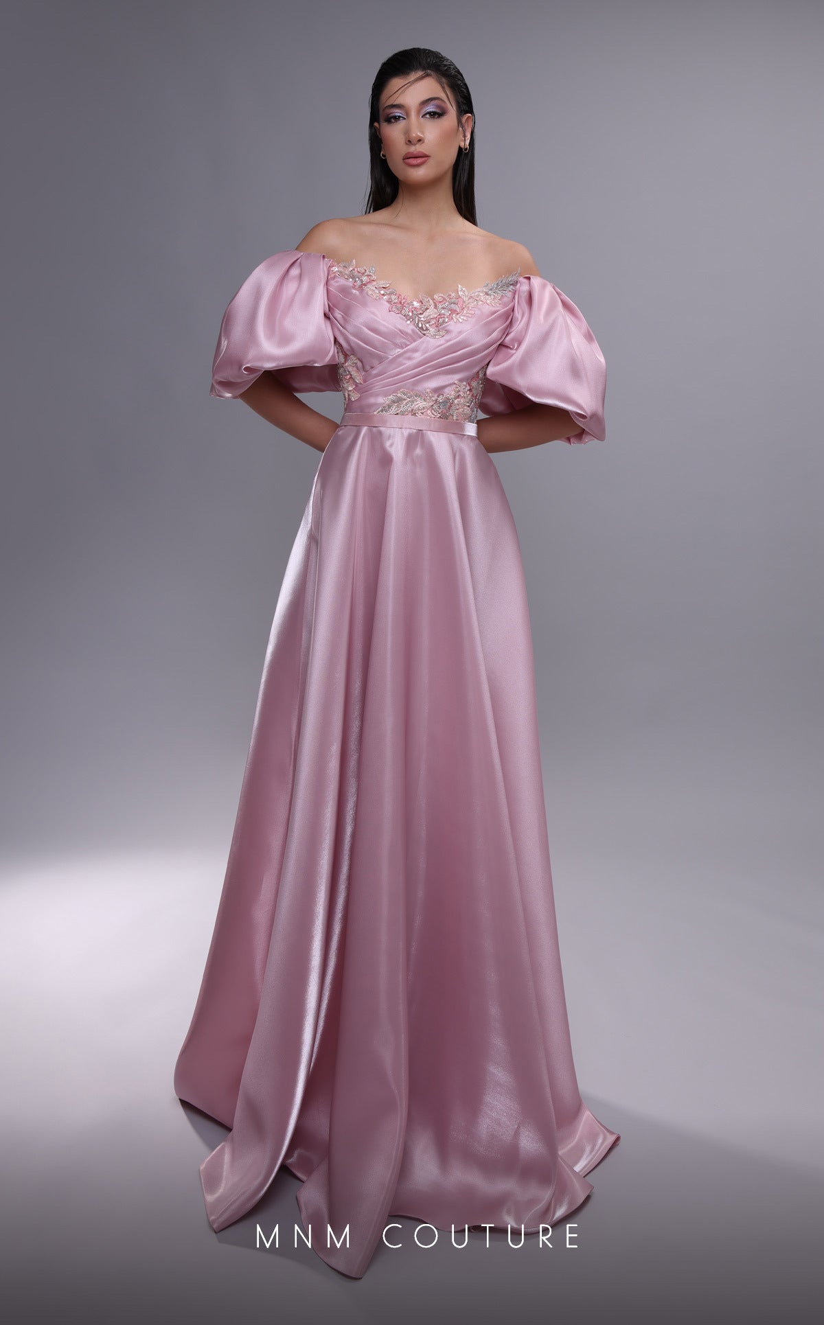 Formal Dresses Ruffle Long Formal Evening Dress Pink