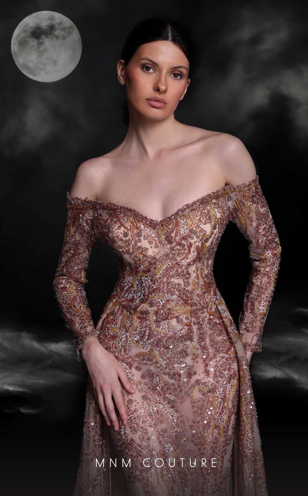 Formal Dresses Fitted Long Formal Evening Dress Beige