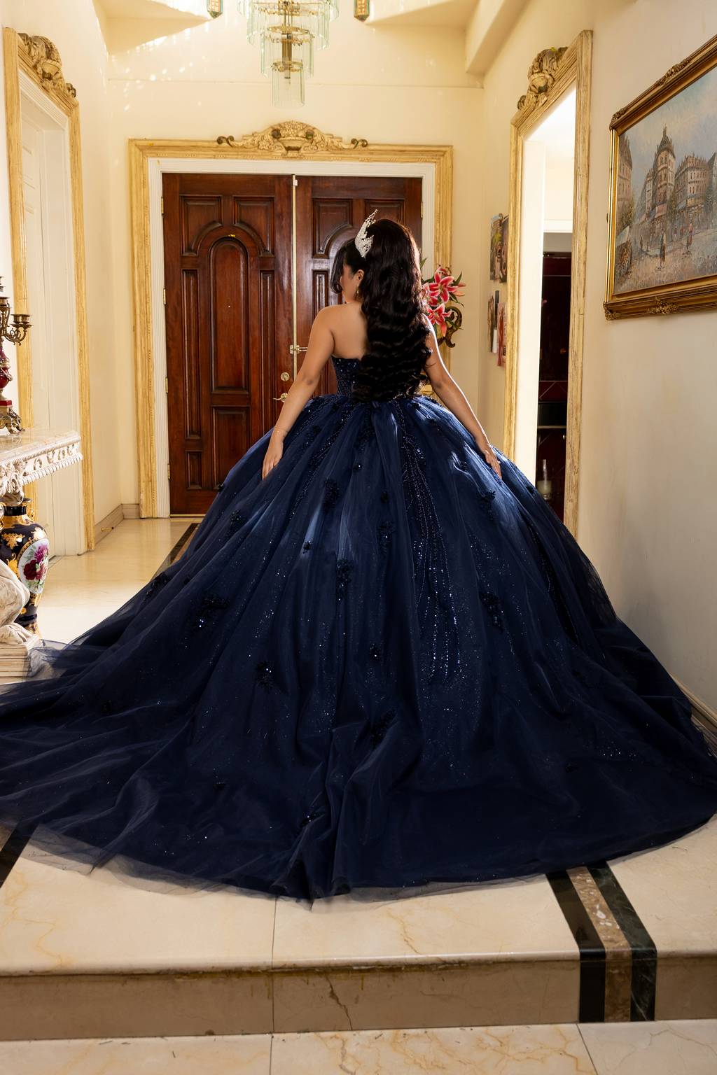 Sweetheart Floor-Length Tulle Quinceañera Ball Gown May Queen LK288
