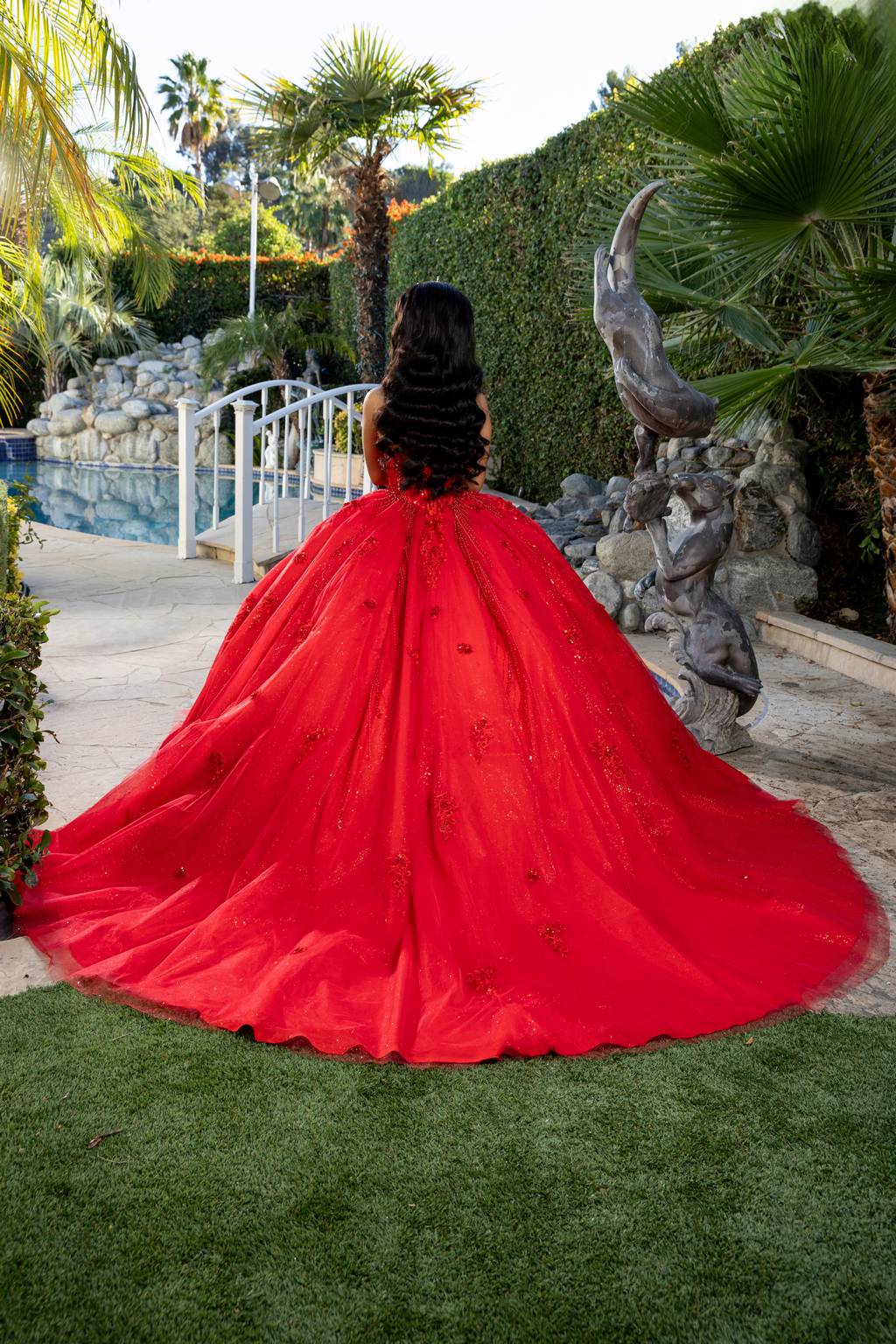 Sweetheart Floor-Length Tulle Quinceañera Ball Gown May Queen LK288