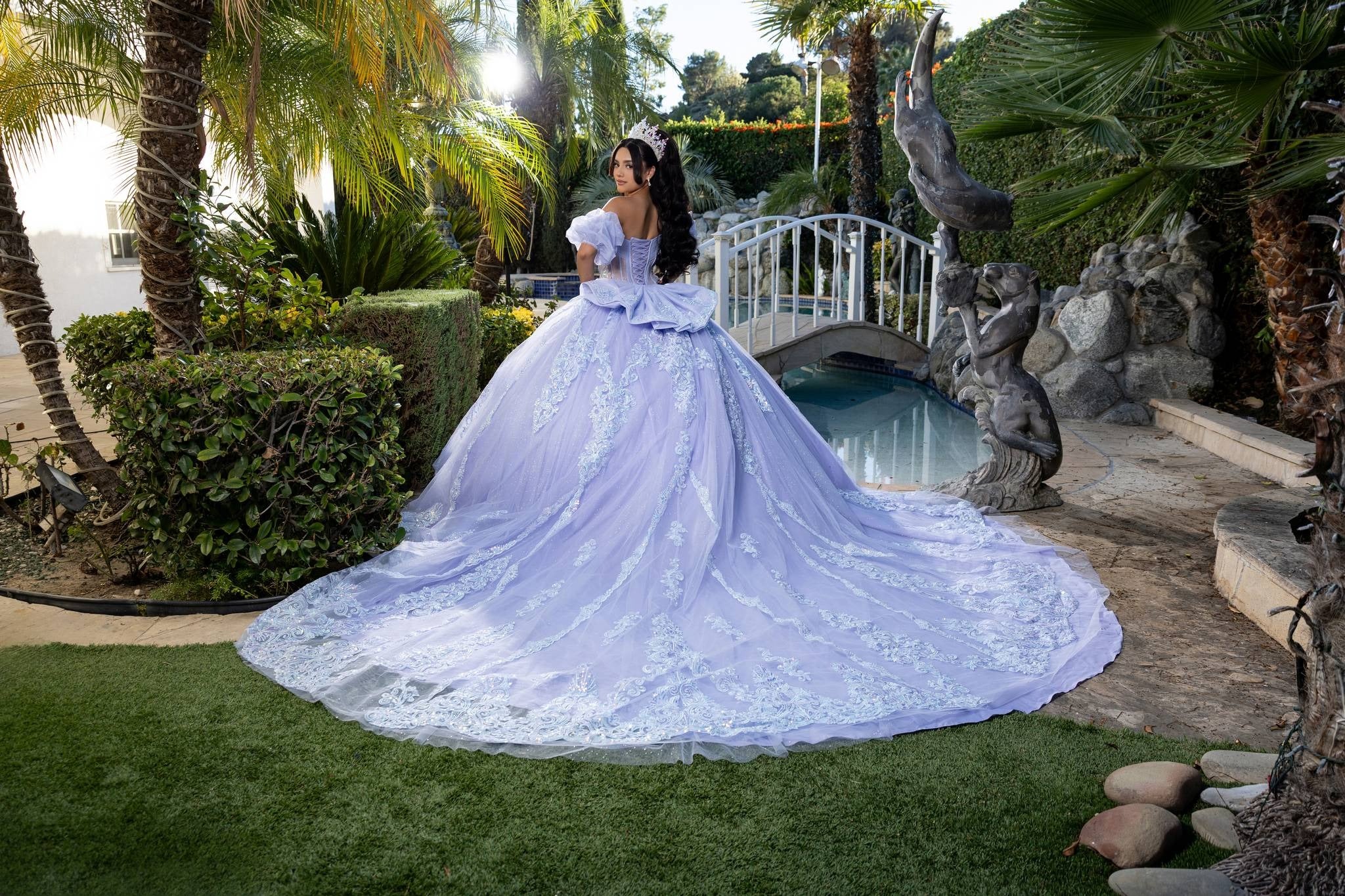Sweetheart Floor-Length Tulle Quinceañera Ball Gown May Queen LK290