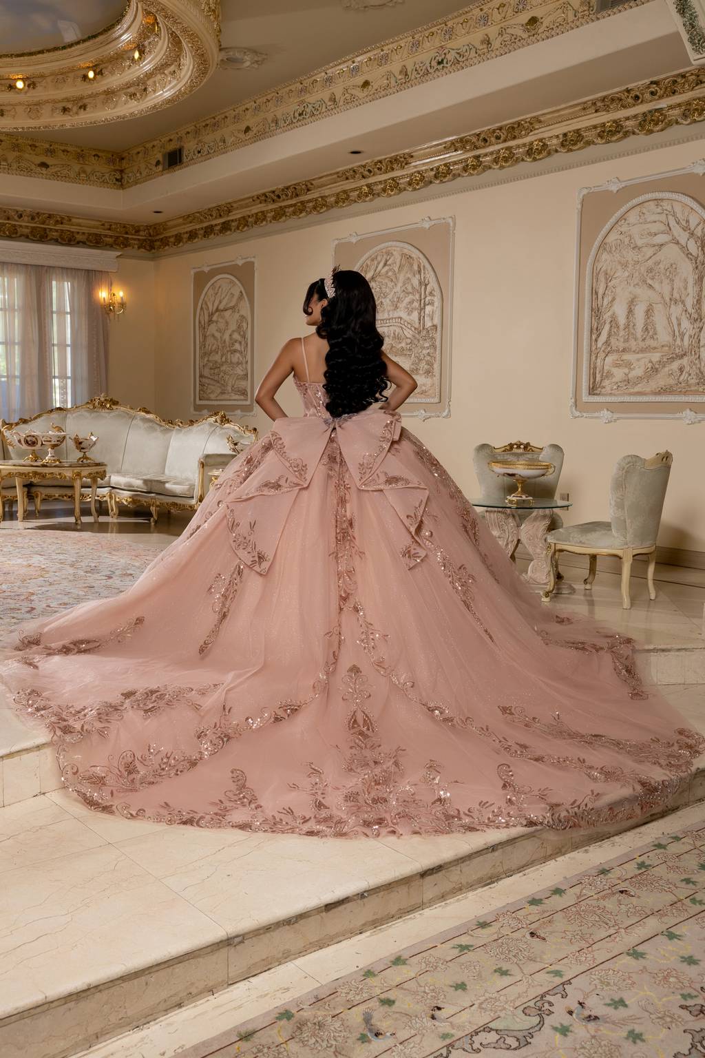 Sweetheart Floor-Length Tulle Quinceañera Ball Gown May Queen LK294