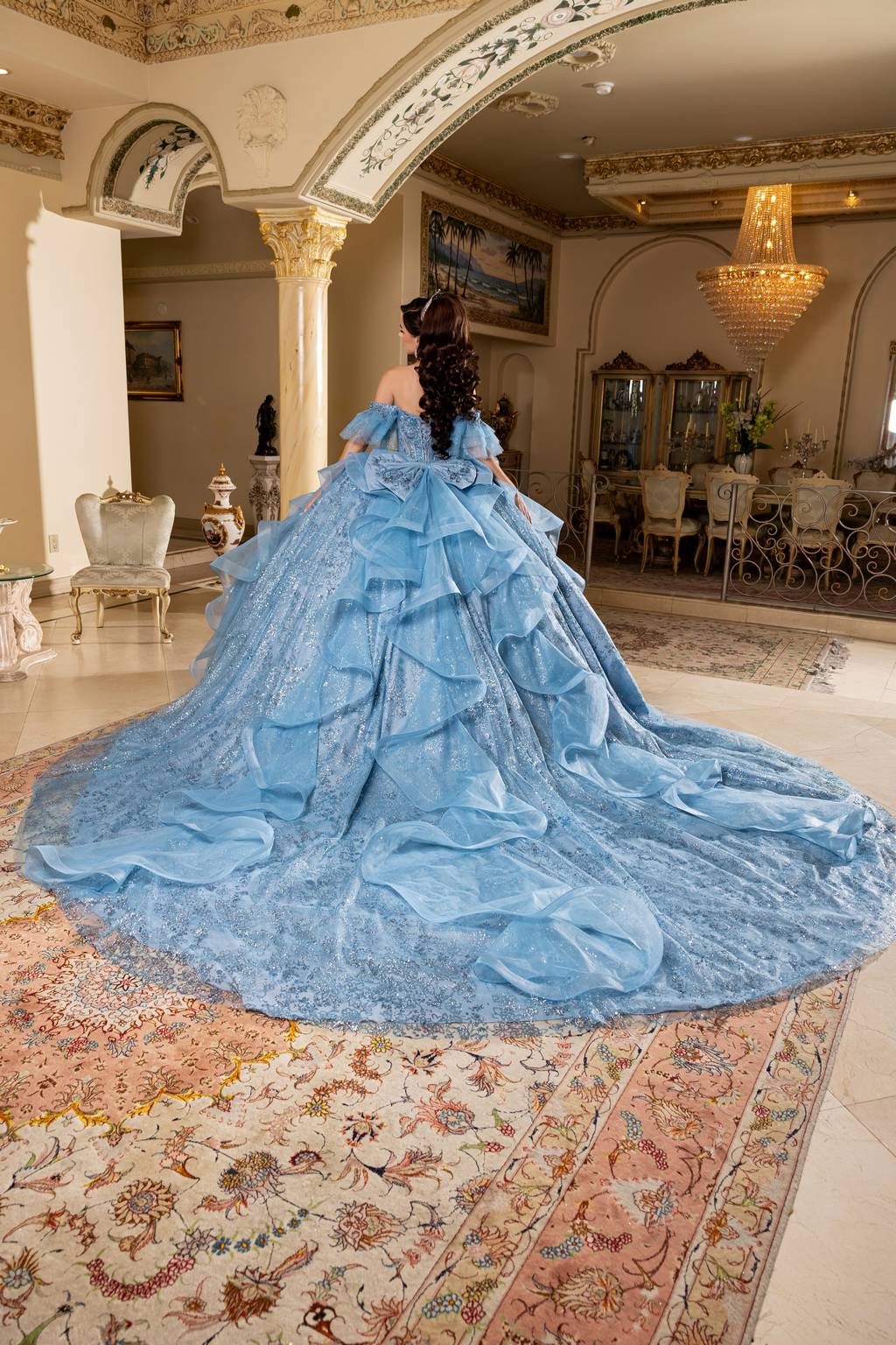 Sweetheart Floor-Length Tulle Quinceañera Ball Gown May Queen LK296