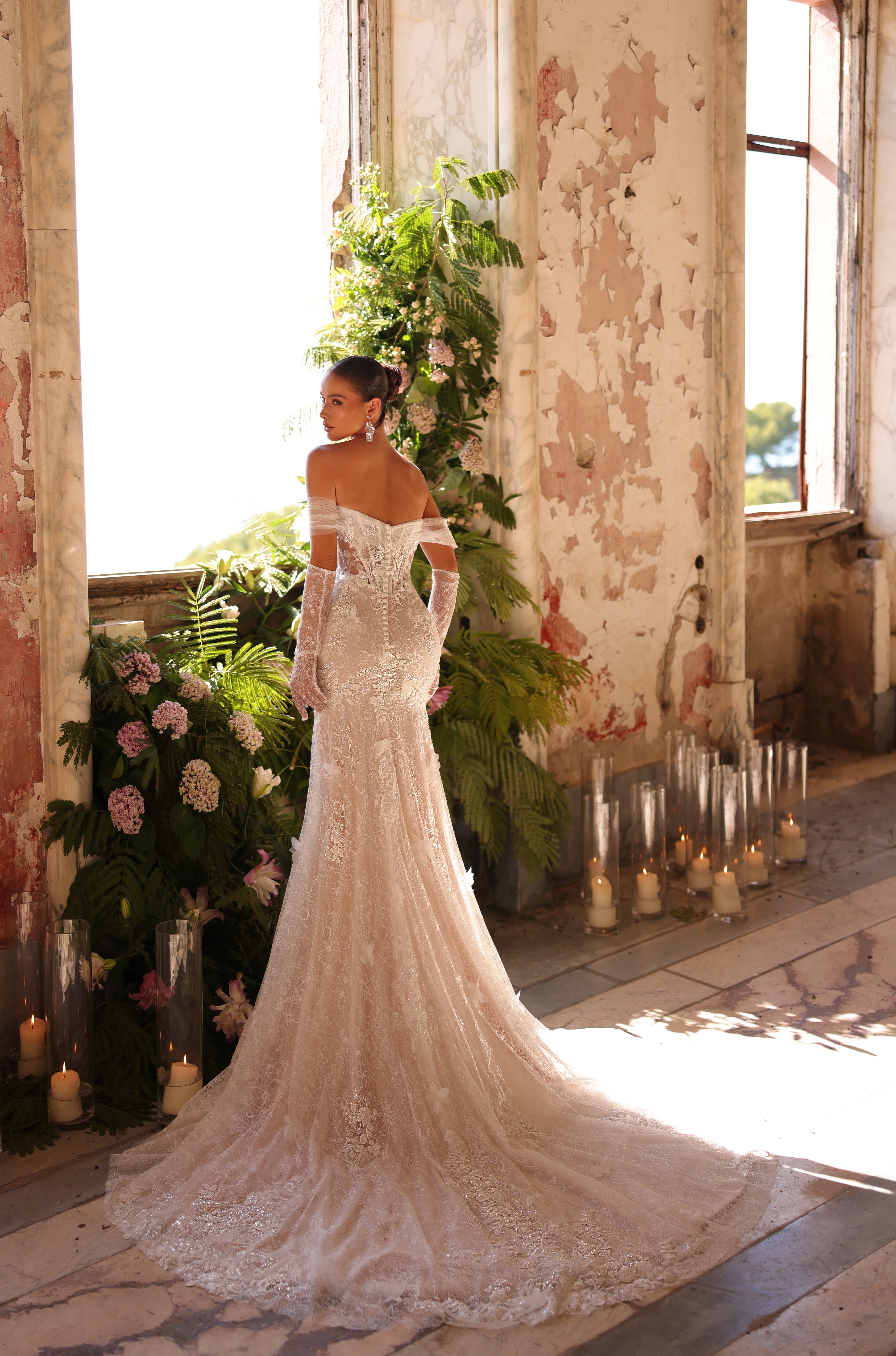 Wedding Dresses Mermaid Long Corset Wedding Dress Amarra 89127 Ivory/Nude
