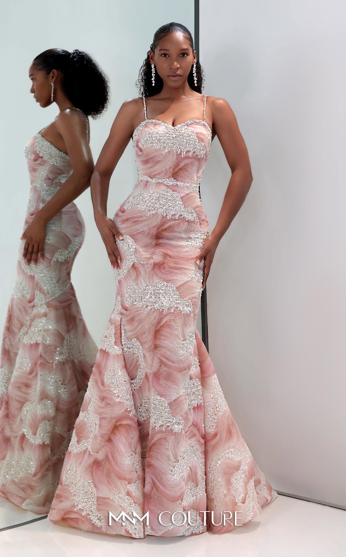 Sweetheart Floor-Length Sequin Formal Mermaid MNM Couture M1133