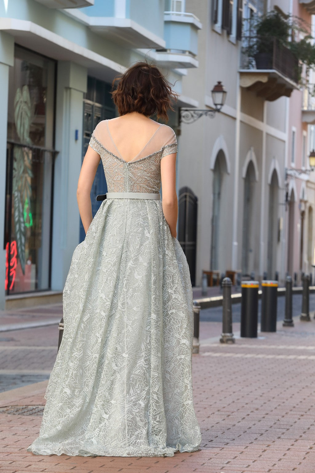 Formal Dresses Long Formal A Line Evening Prom Dress Light Green