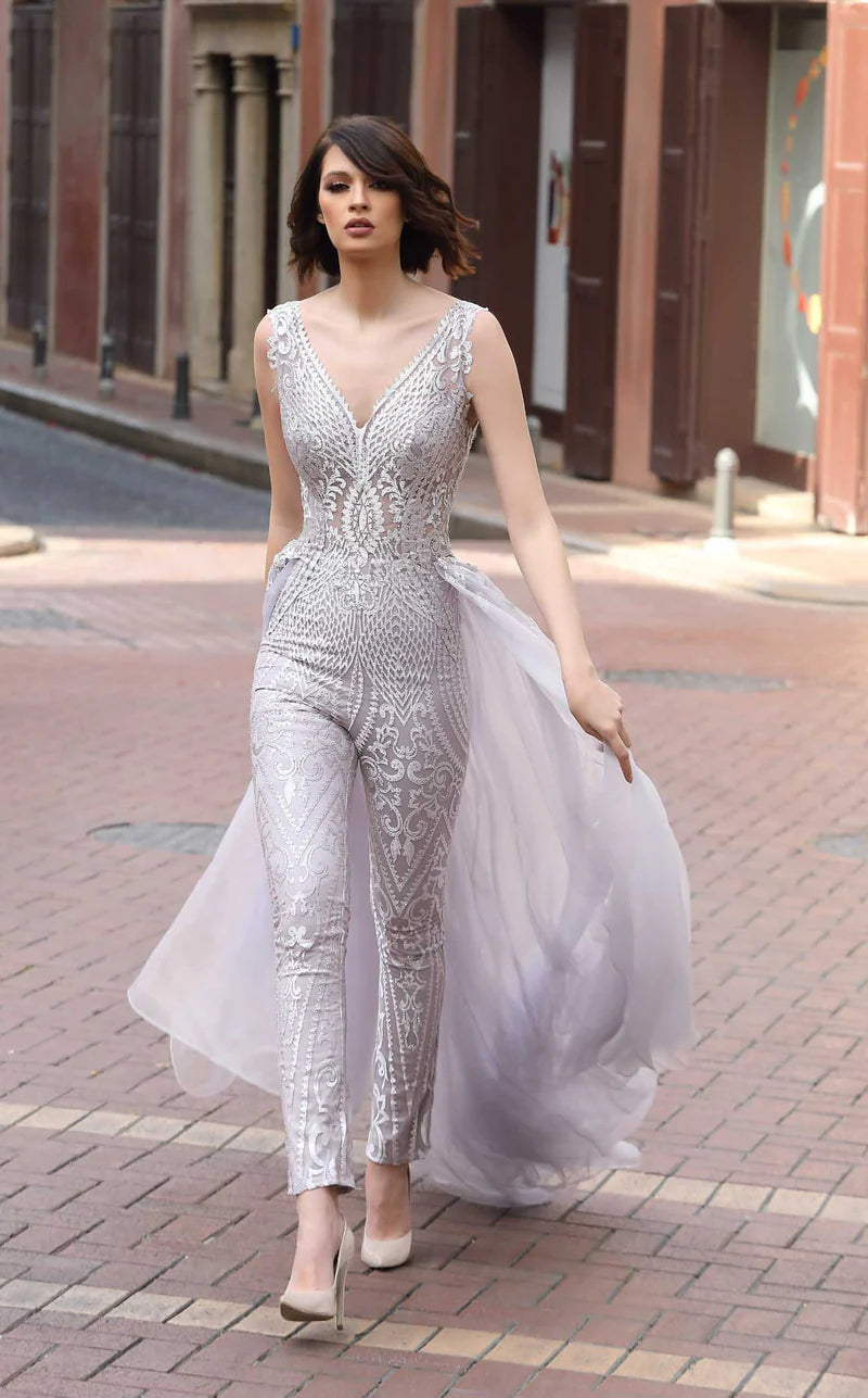 Jumpsuit Long Fitted Formal Jumpsuit Lilac