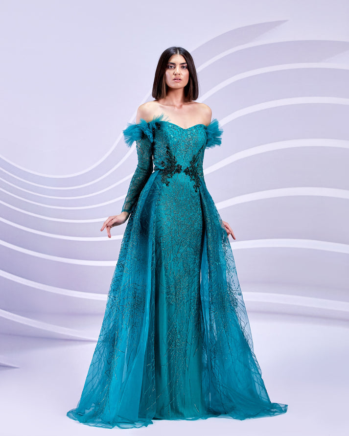 Formal Dresses Long Formal A Line Evening Dress HUNTER GREEN