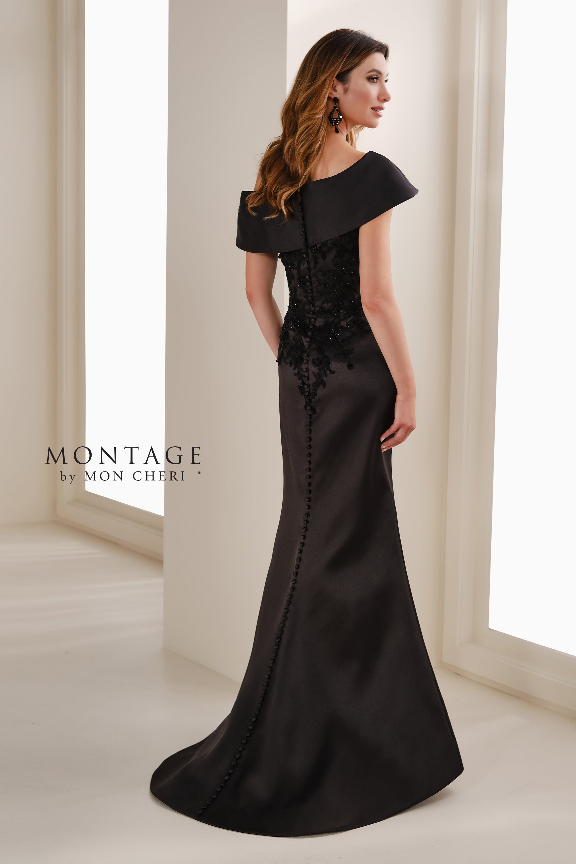 Formal Dresses Mermaid Long Formal Beaded Applique Evening Dress Black