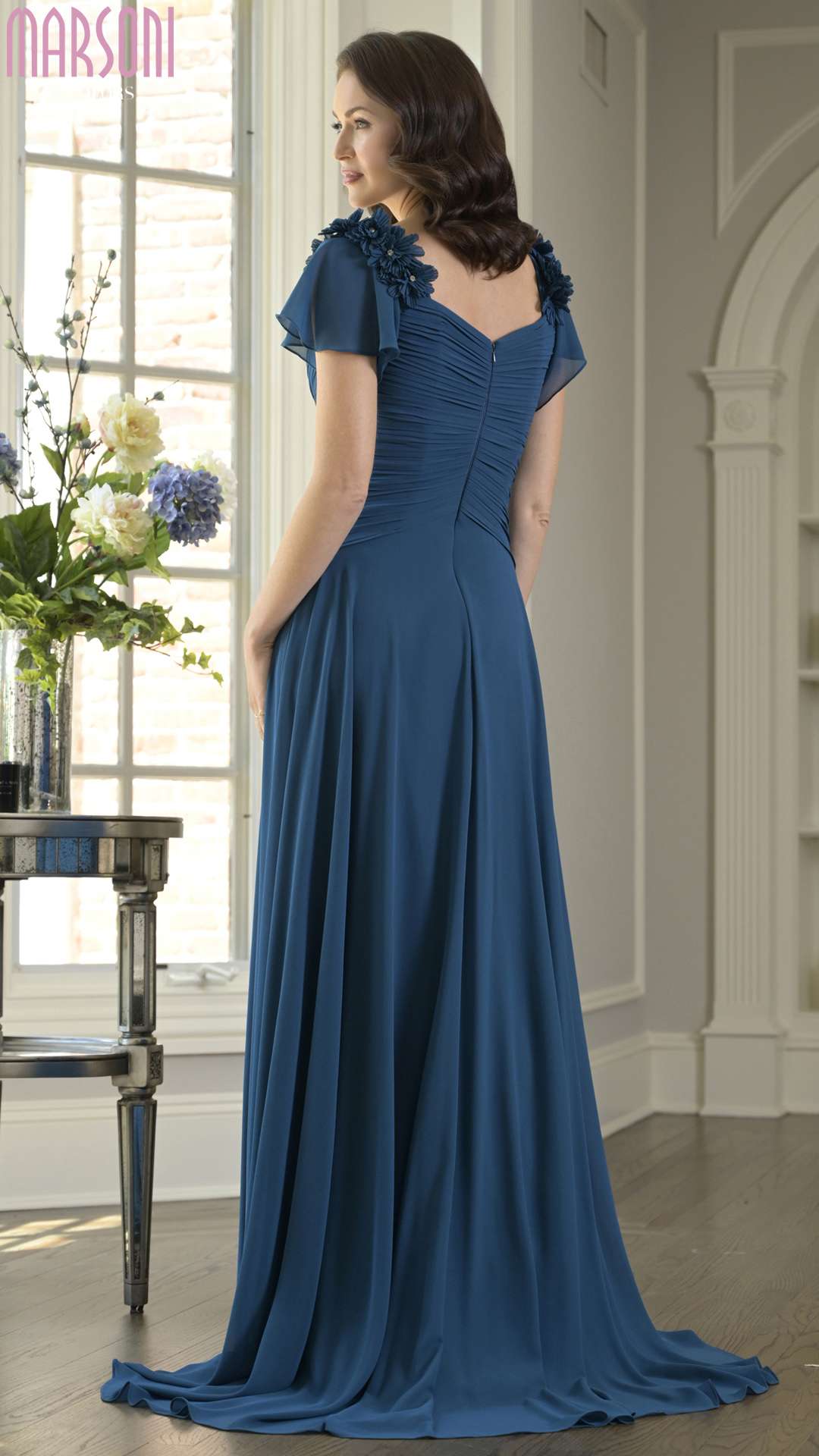 Mother of the Bride Dresses Long Formal 3D Floral A Line Mother of the Bride Dress Teal