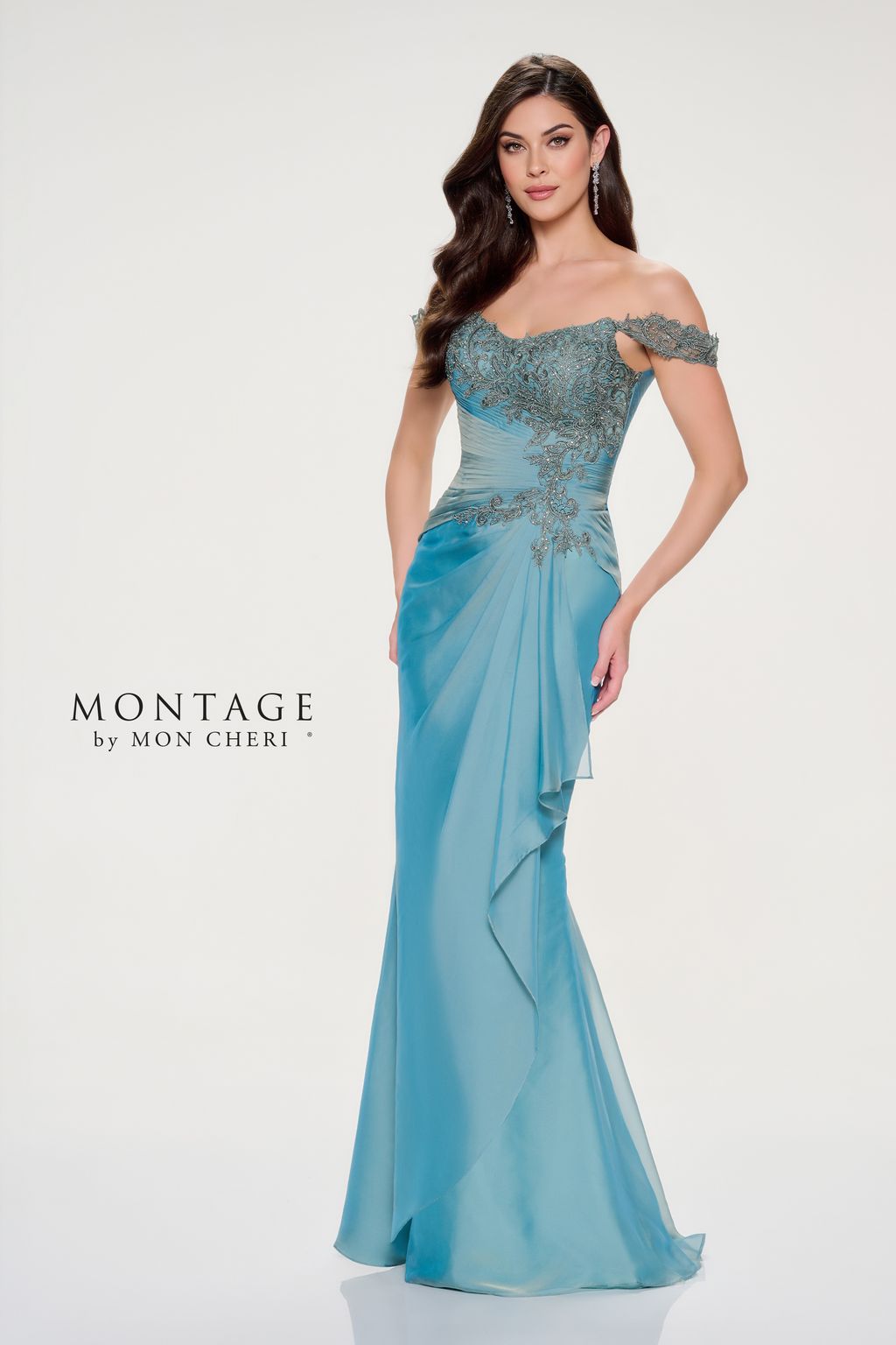 Formal Dresses Long Ruched Mermaid Formal Dress Aqua