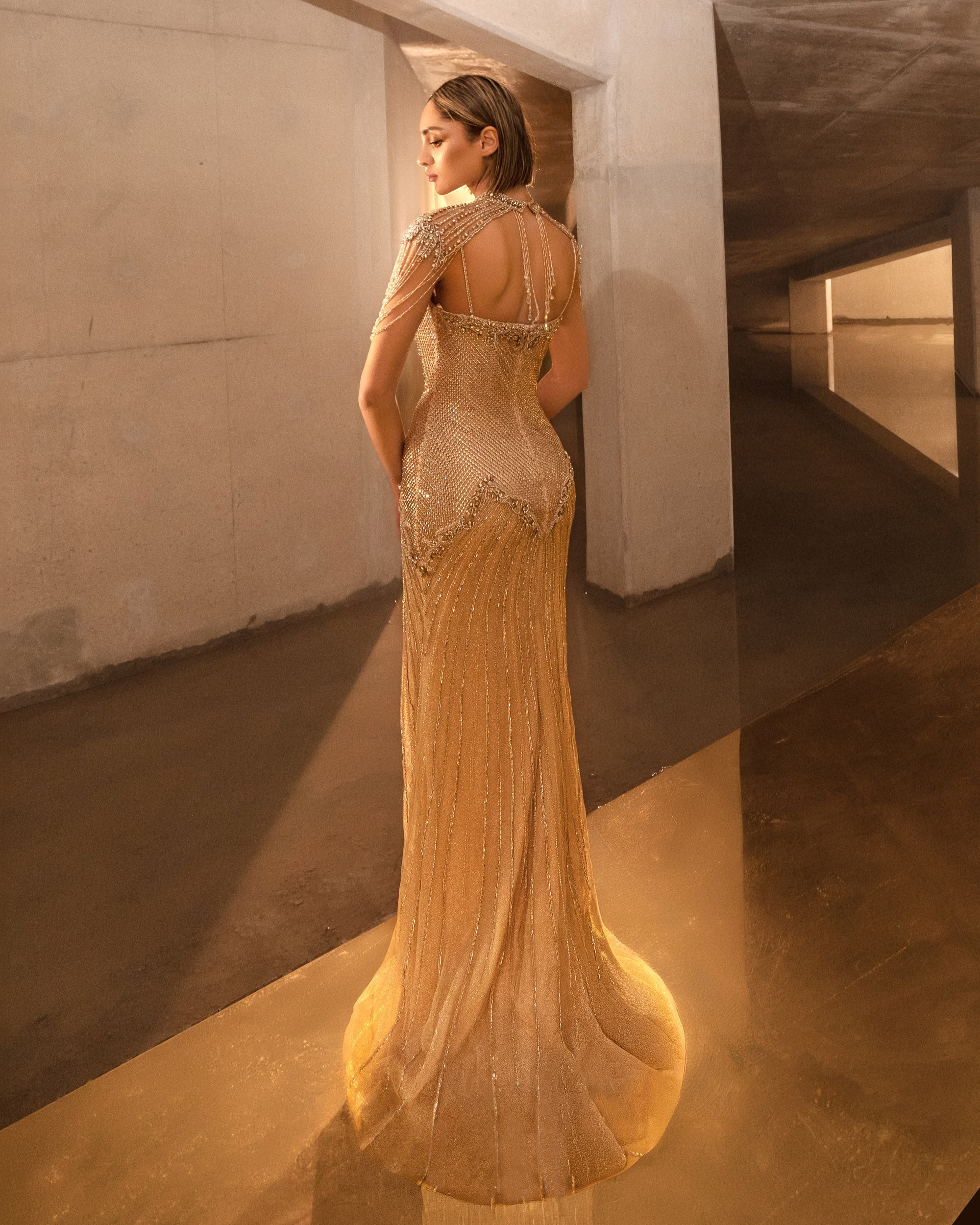 Illusion Floor-Length with Train Mesh Prom Sheath Column Luscious Delia LD11681 Pre Order