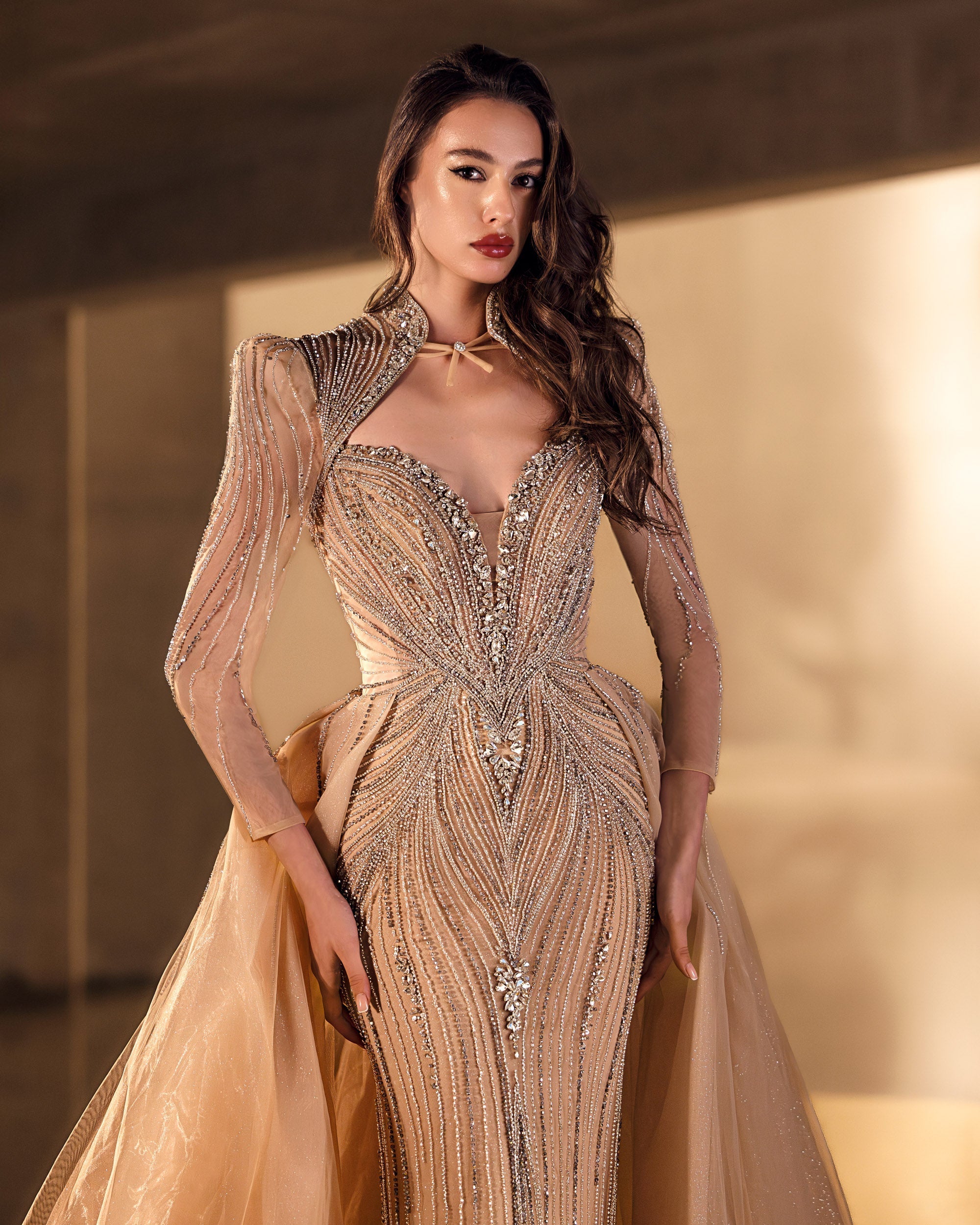Sweetheart Floor-Length with Train Tulle Formal Mermaid Trumpet Luscious Delia LD11650 Pre Order
