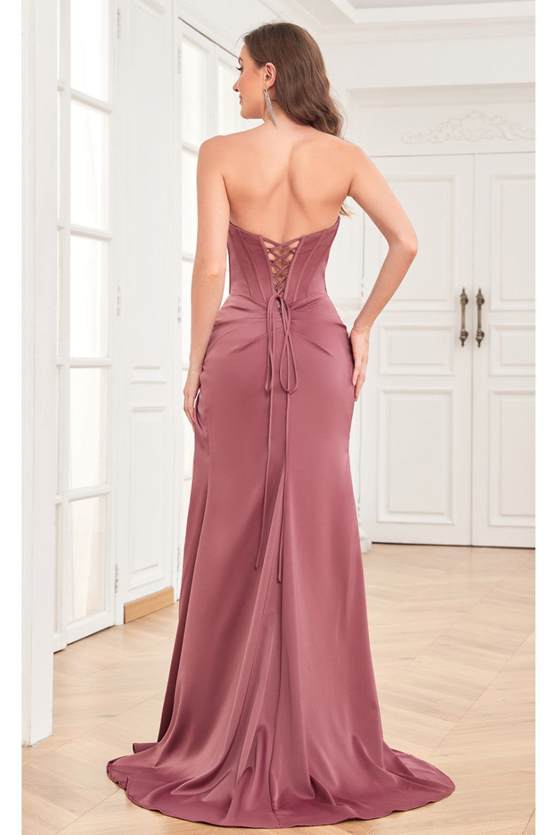Prom Dresses Prom Fitted Long Formal Corset Evening Dress Mauve