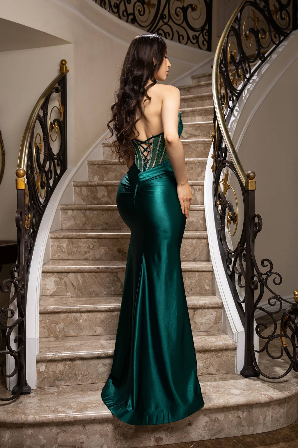 Sweetheart Floor-Length Satin Prom Mermaid Dress May Queen MQ2170