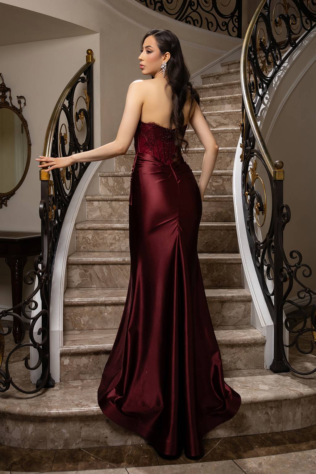 Sweetheart Floor-Length Satin Prom Mermaid/Trumpet May Queen 2186