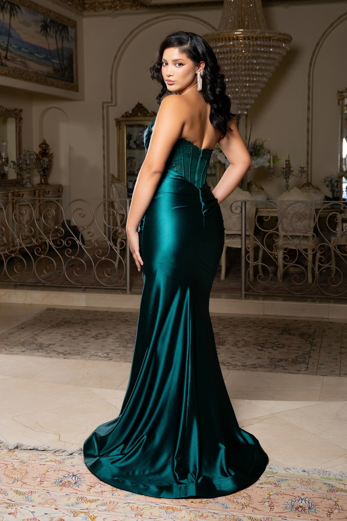 Sweetheart Floor-Length Satin Prom Mermaid/Trumpet May Queen 2186